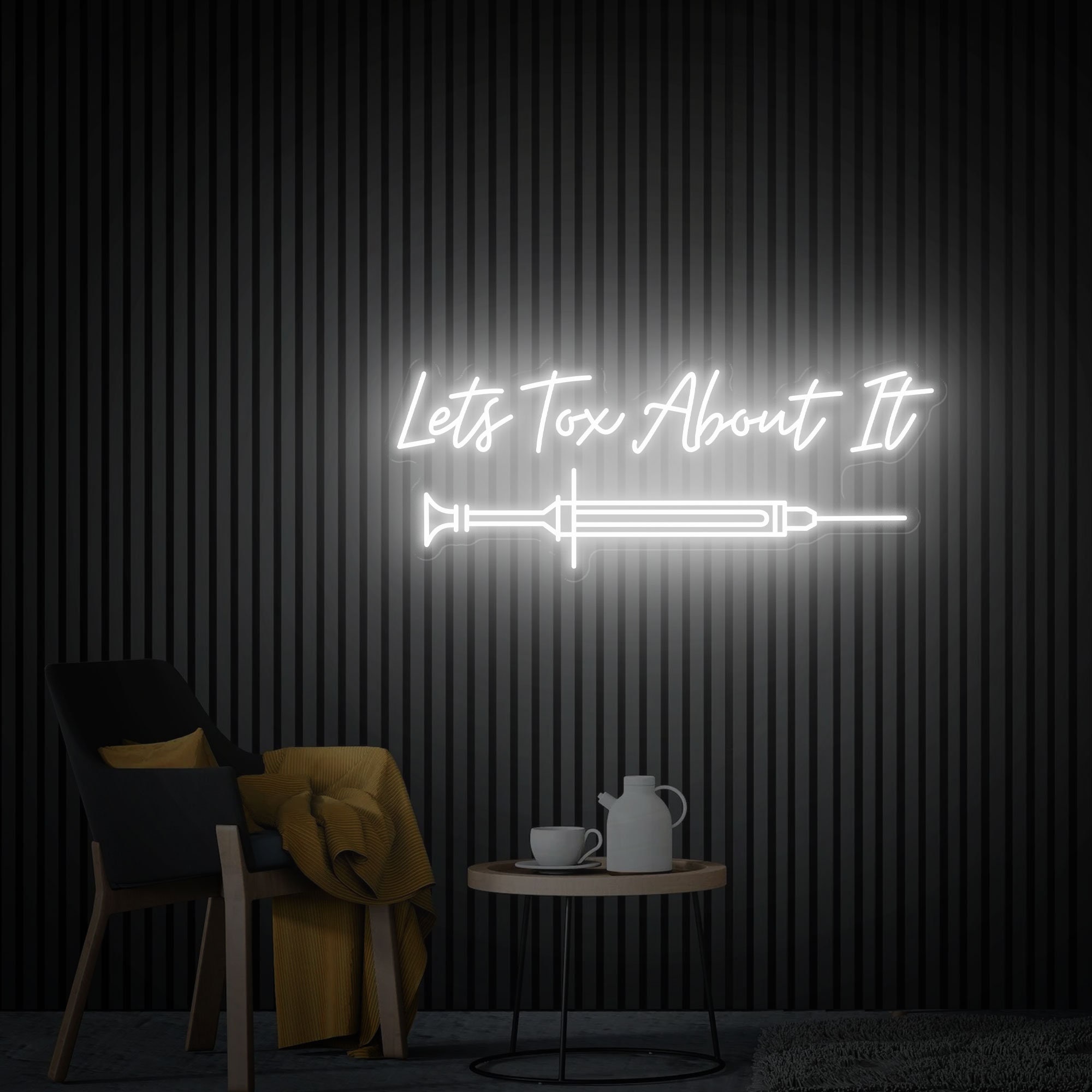 Lets TOX About It, Led Neon Light Signs, Botox Sign, Botox Artwork, Medspa Decor, Surgery Office Art, Injector Spa Studio Decoration