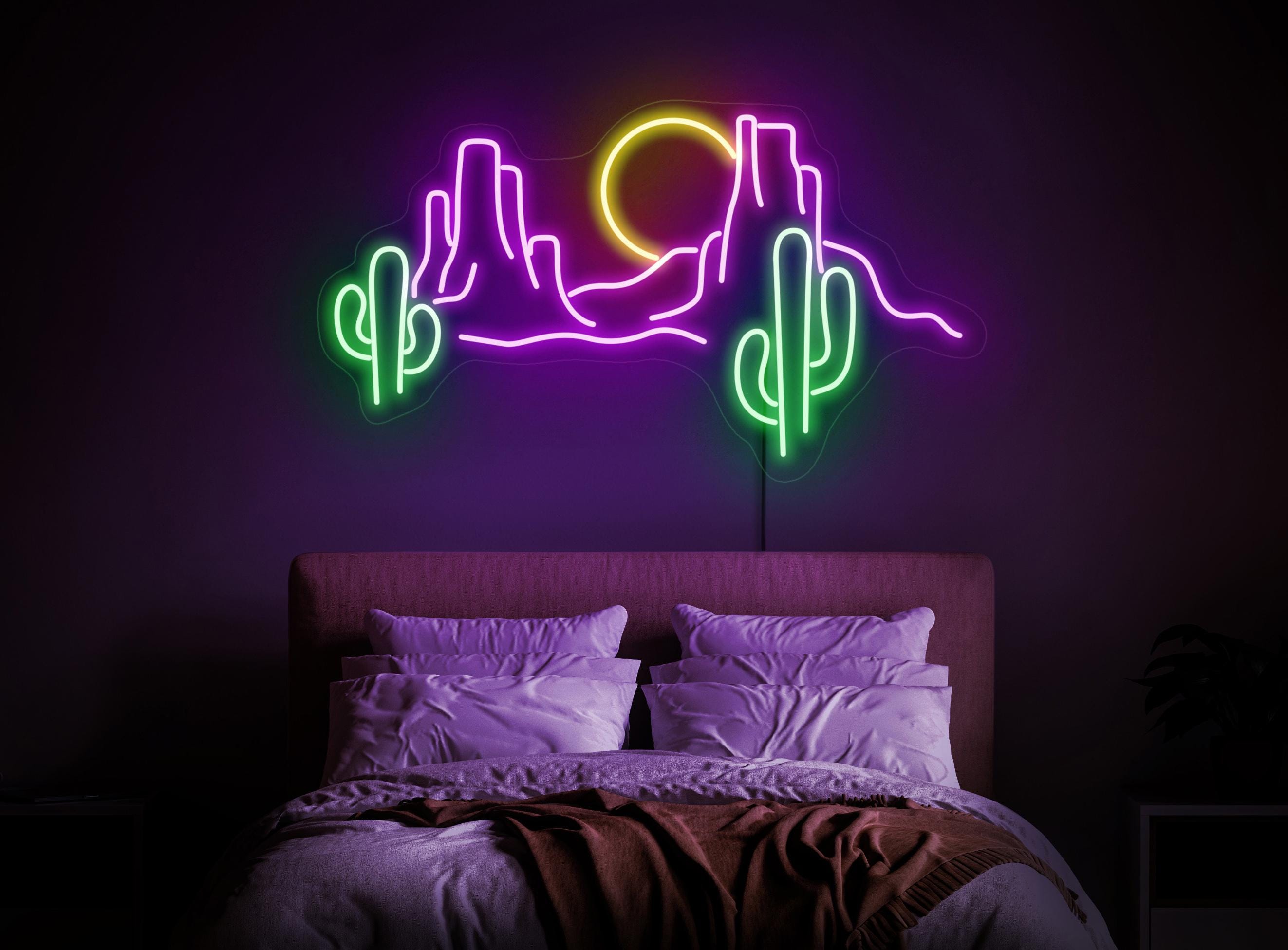 Desert Neon Sign, Mountain Neon Sign, Cactus Neon Sign, Sunset Neon Sign, Western Neon Sign, Mexican Neon Sign, Desert Decor, Mountain Decor