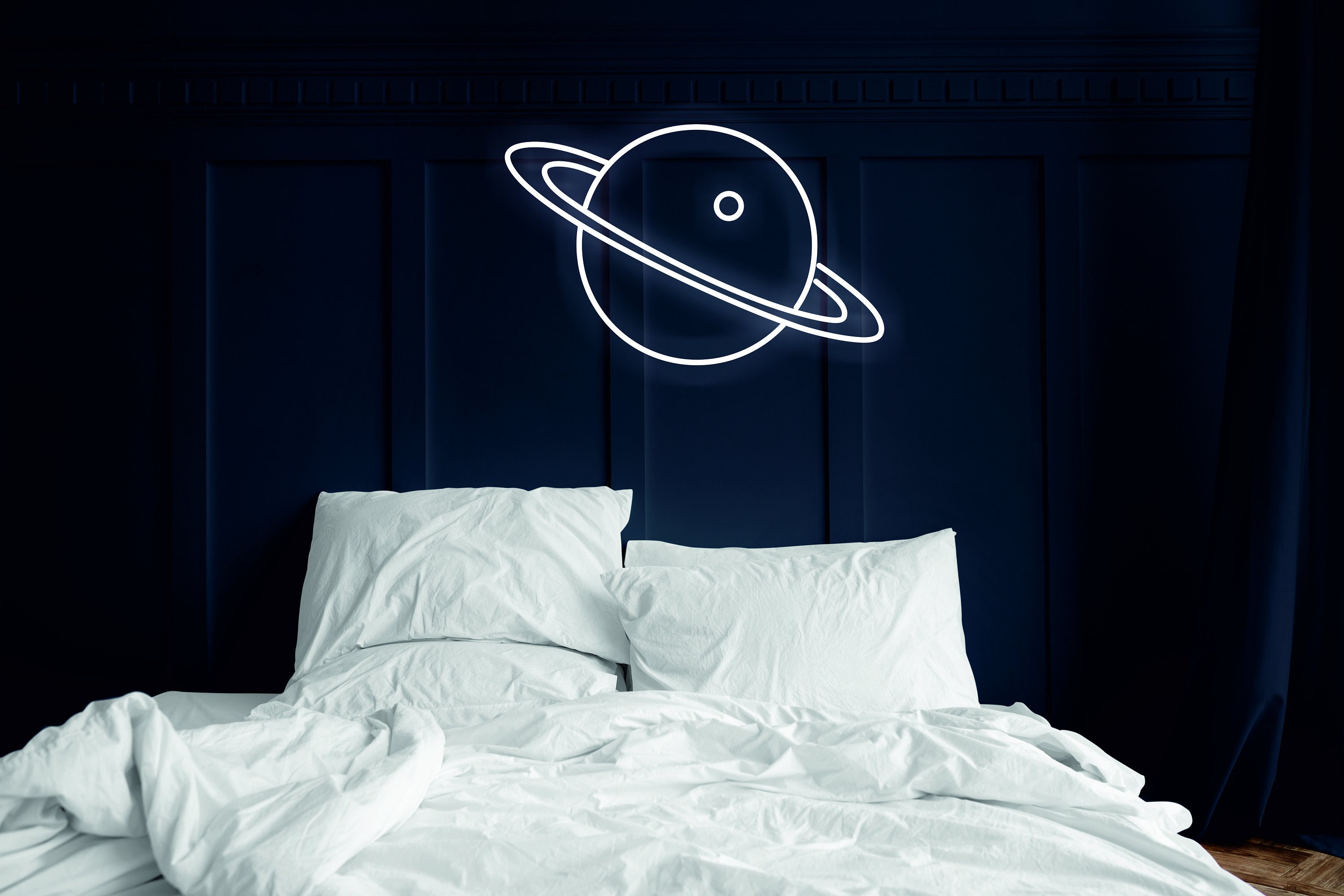Planet Neon Led Night Light Lamp, Planet Kids Room, Led Signs For Room, Kids Neon Bedroom