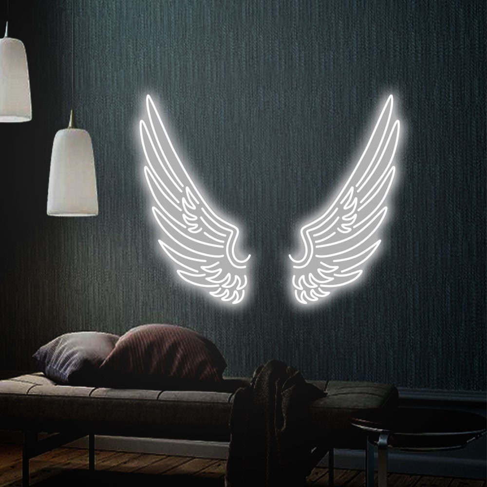 Wing Neon Sign, Custom Neon Signs For Home Decor| Amine Neon | Custom Neon Lights