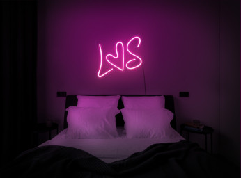 Heart Neon Sign Custom, Heart Led Sign, Heart Initials Neon Sign, Love Neon Sign, Love Heart Neon Sign, Neon Sign Bedroom