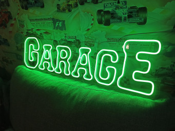 Garage Neon Sign, Garage Wall Decor, Neon Sign With Garage Text, Garage-Themed Neon Sign, Personalized Garage Neon Sign, Neon Garage Sign