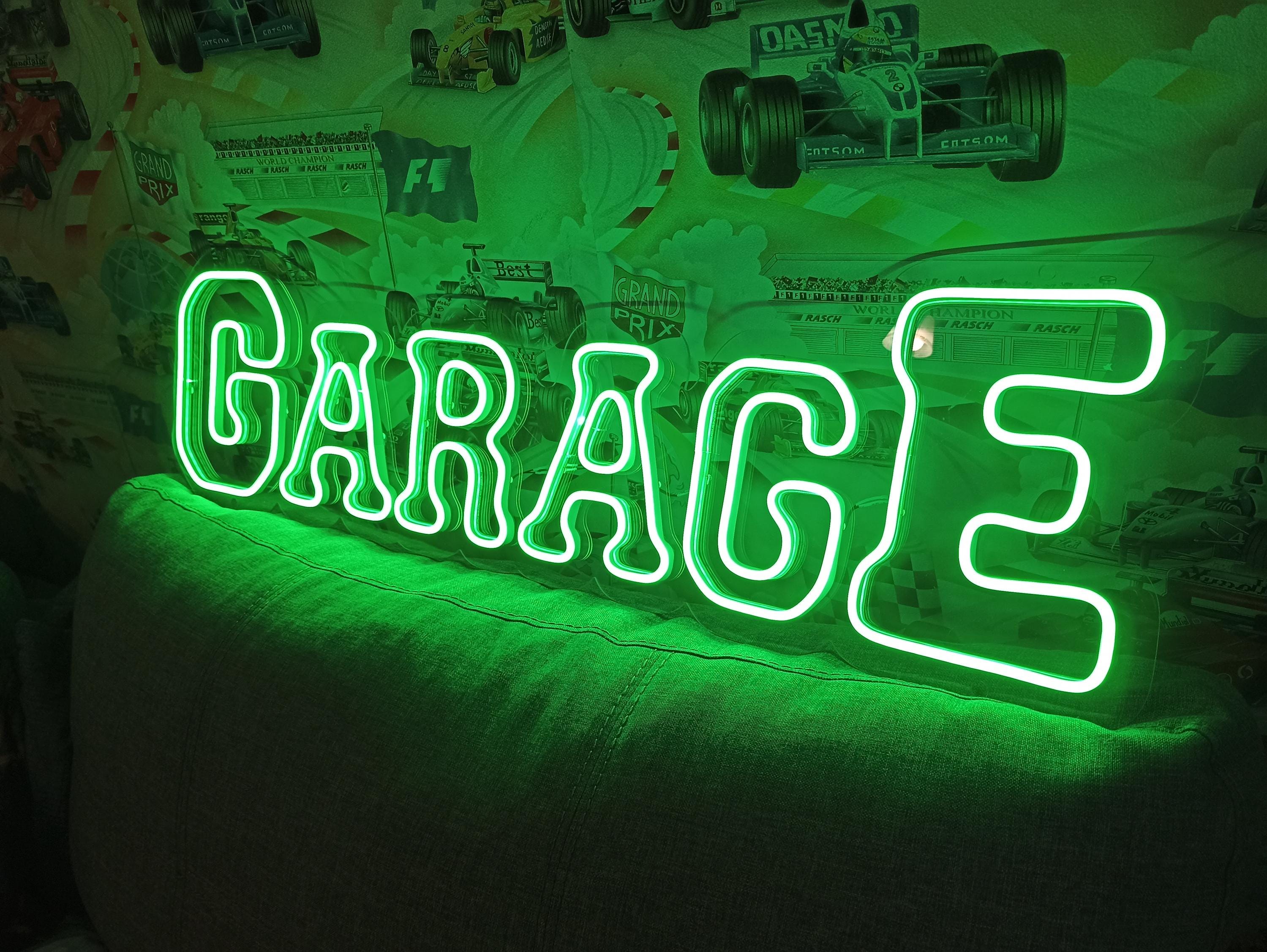 Garage Neon Sign, Garage Wall Decor, Neon Sign With Garage Text, Garage-Themed Neon Sign, Personalized Garage Neon Sign, Neon Garage Sign