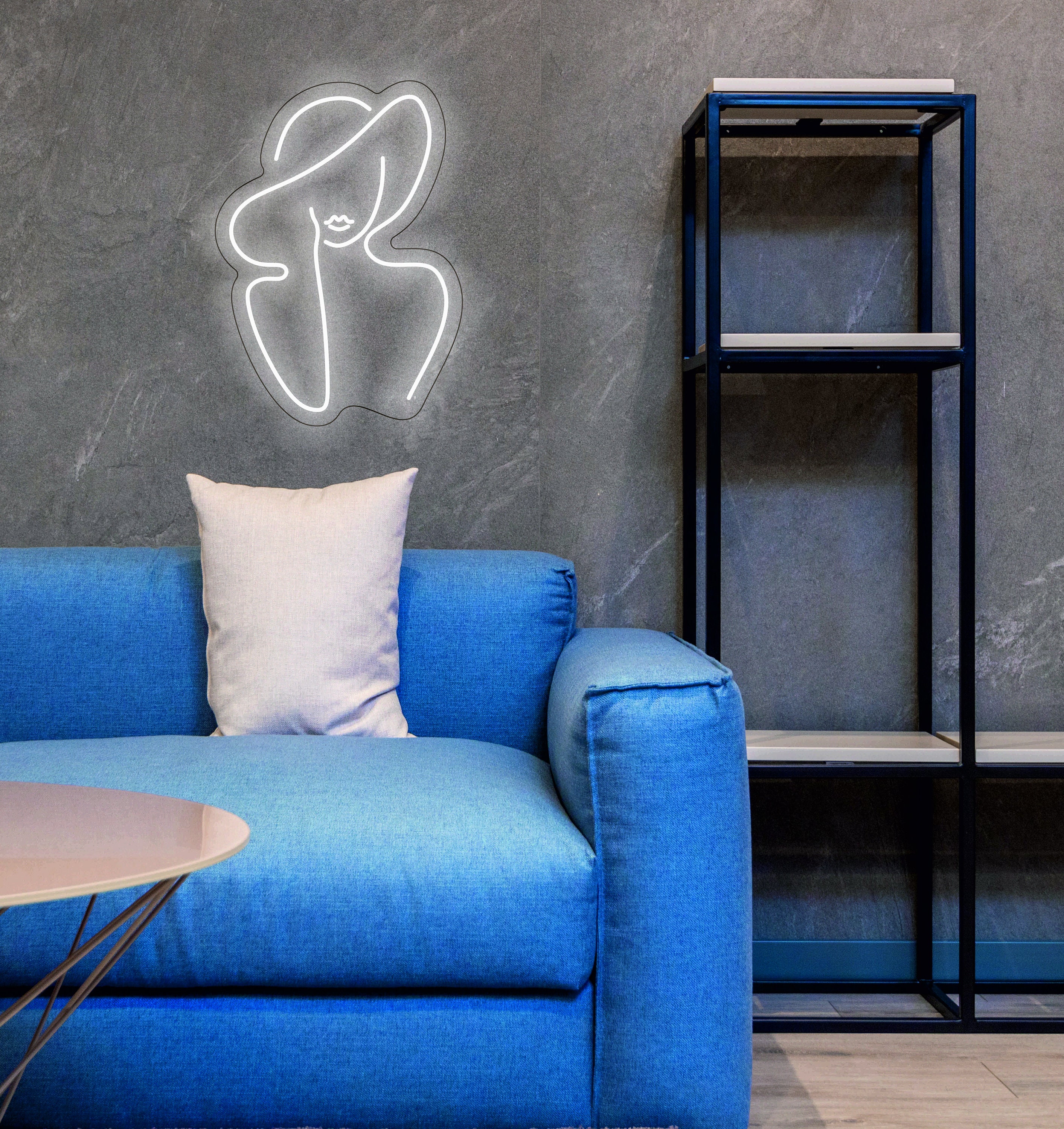 Hat On Female Face Neon Sign, Custom Female Neon Sign, Woman In A Hat Neon Sign, Female Body Neon Sign, Hat Neon Sign