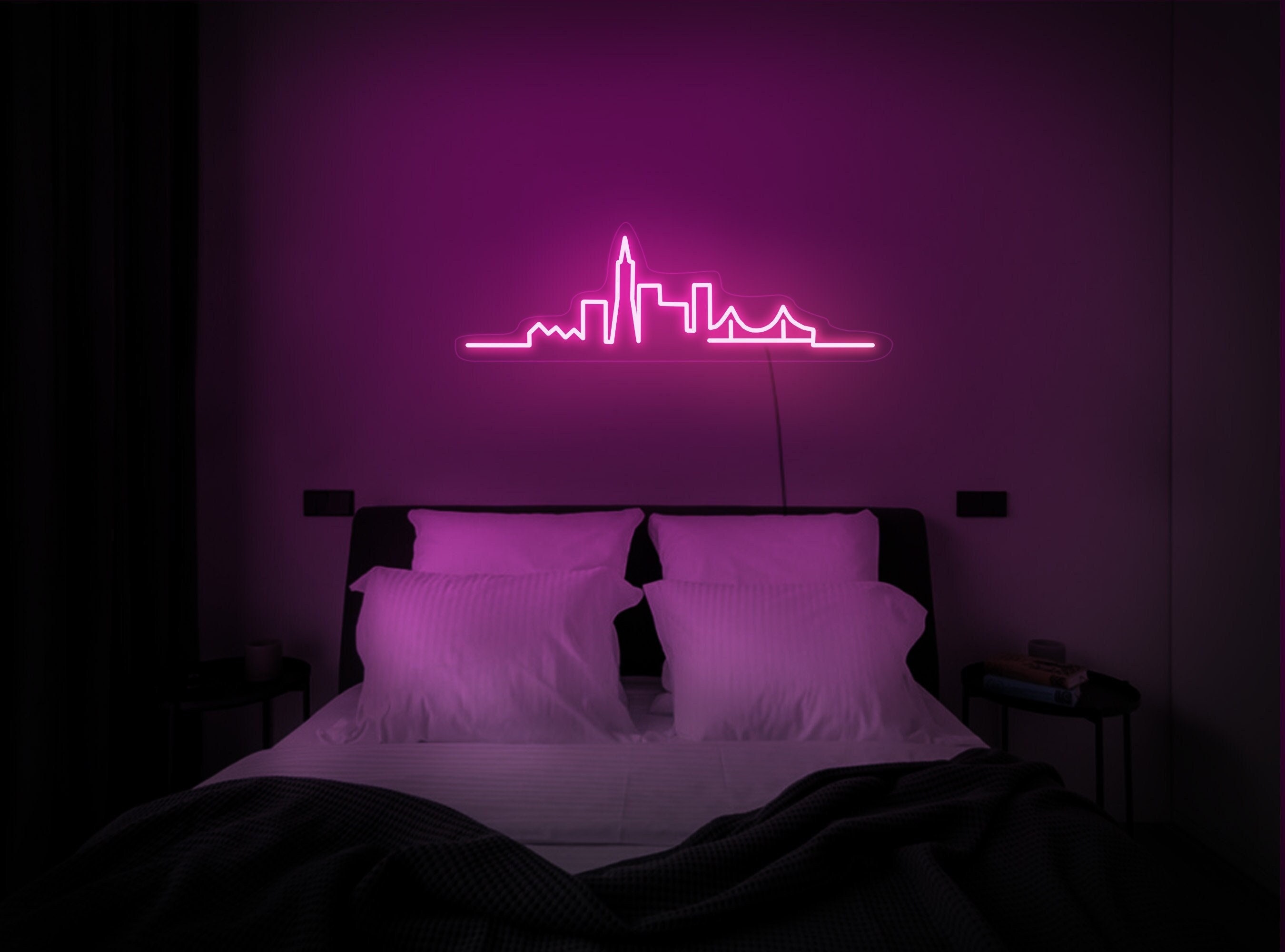 San Francisco Skyline Neon Sign, San Francisco Sign, City Skyline Sign, City Neon Sign, Neon Sign Decor, Skyline Decor, San Francisco Decor