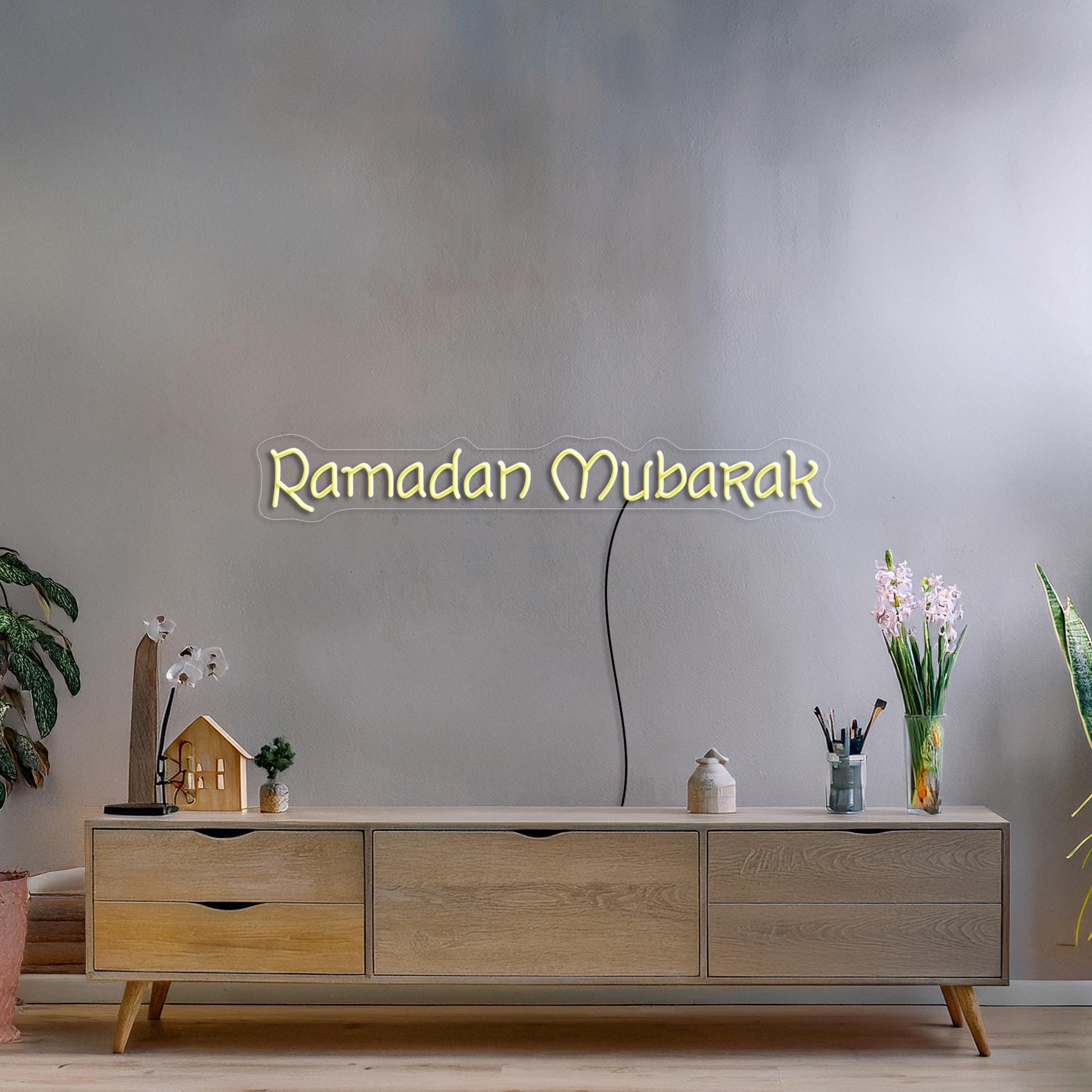 Ramadan Mubarak Neon Sign, Eid Mubarak Led Sign, Islamic Neon Sign, Mubarak Party Sign, Muslim Holidays Sign, Ramadan Mubarak Wall Art Decor