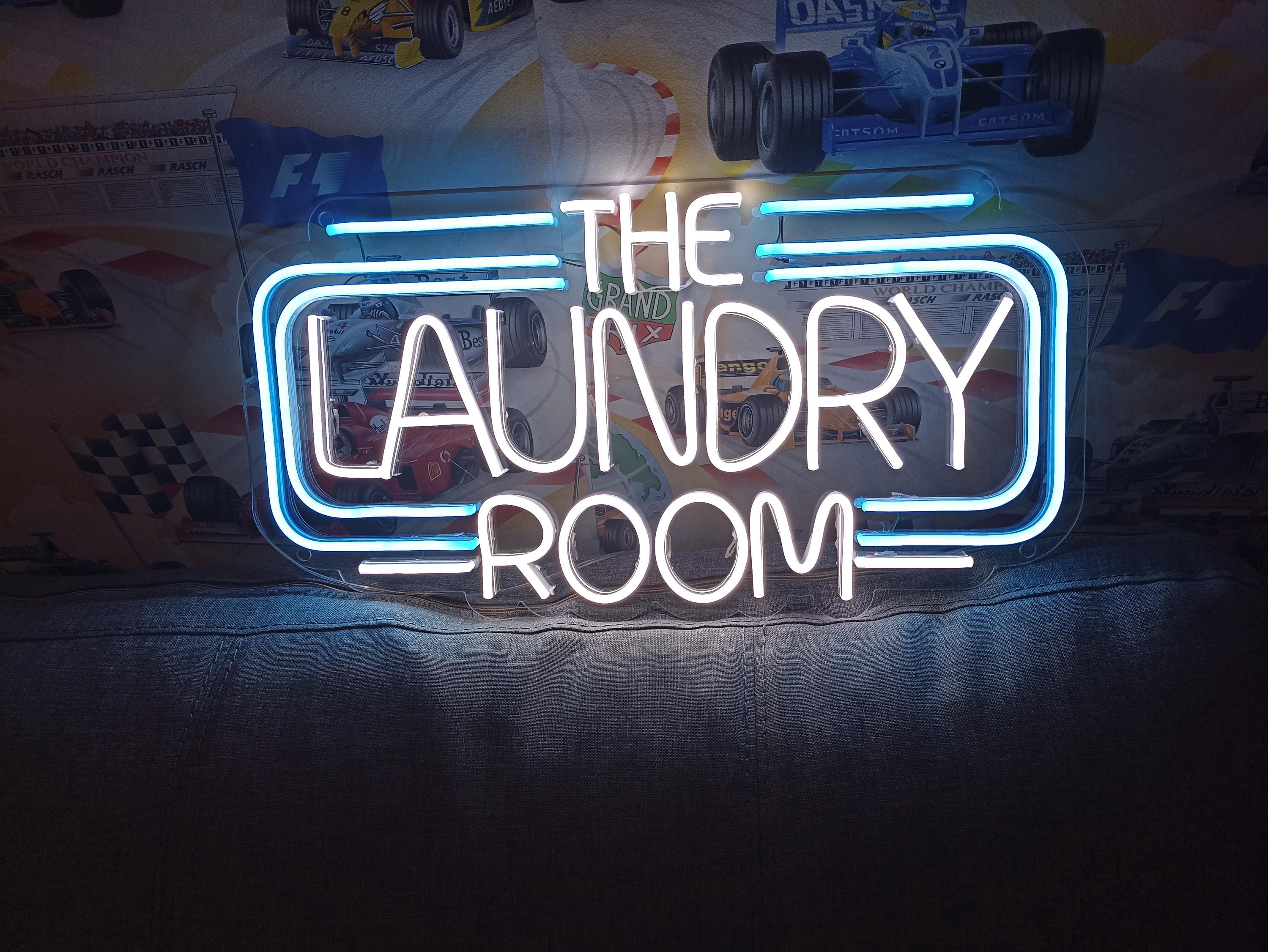 Neon Sign Inscription The Laundry Room, Laundry Neon Sign, Neon Signs For Laundromats