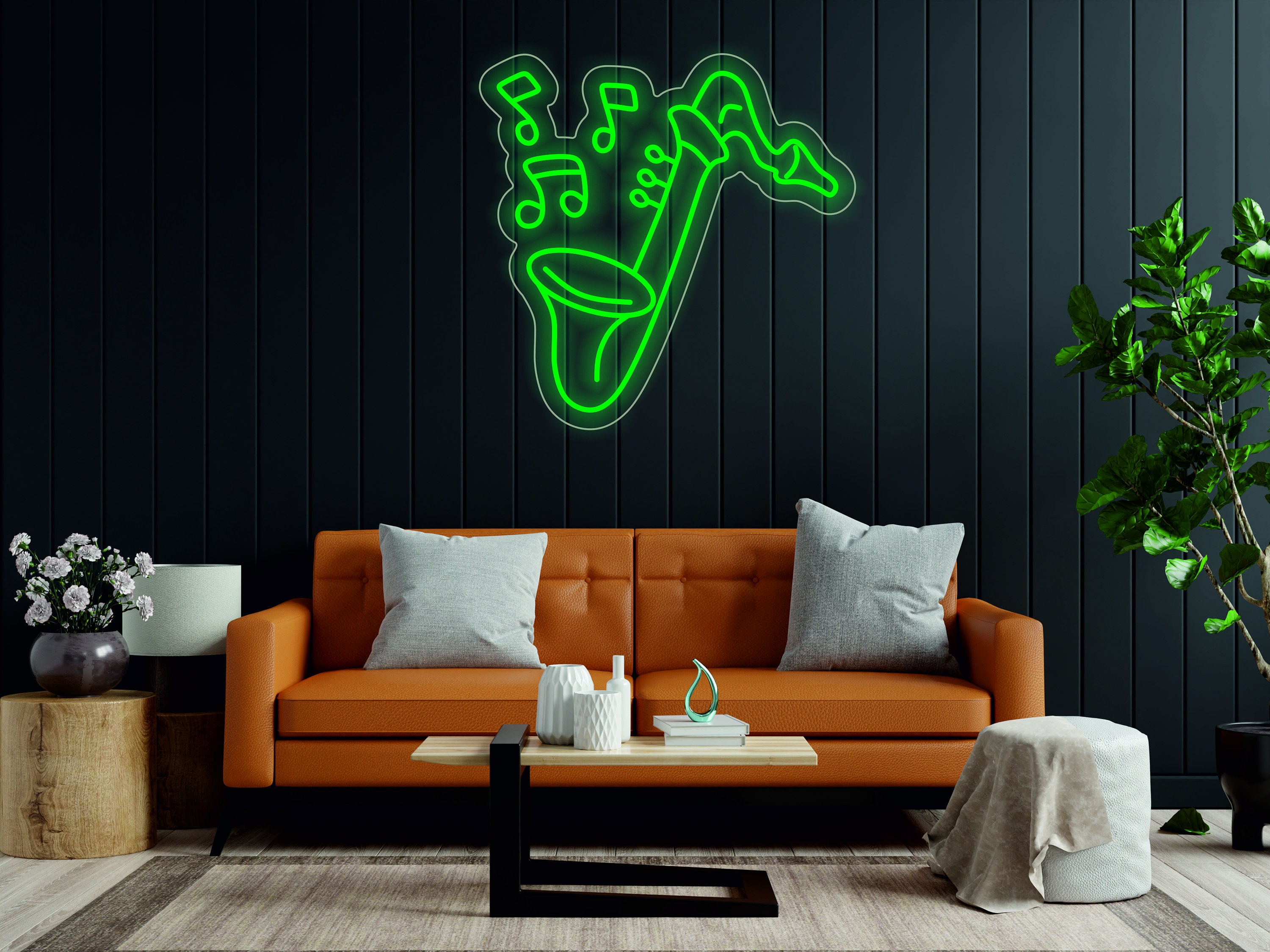 Saxophone Neon Sign, Music Jazz - Led Light Neon Sign