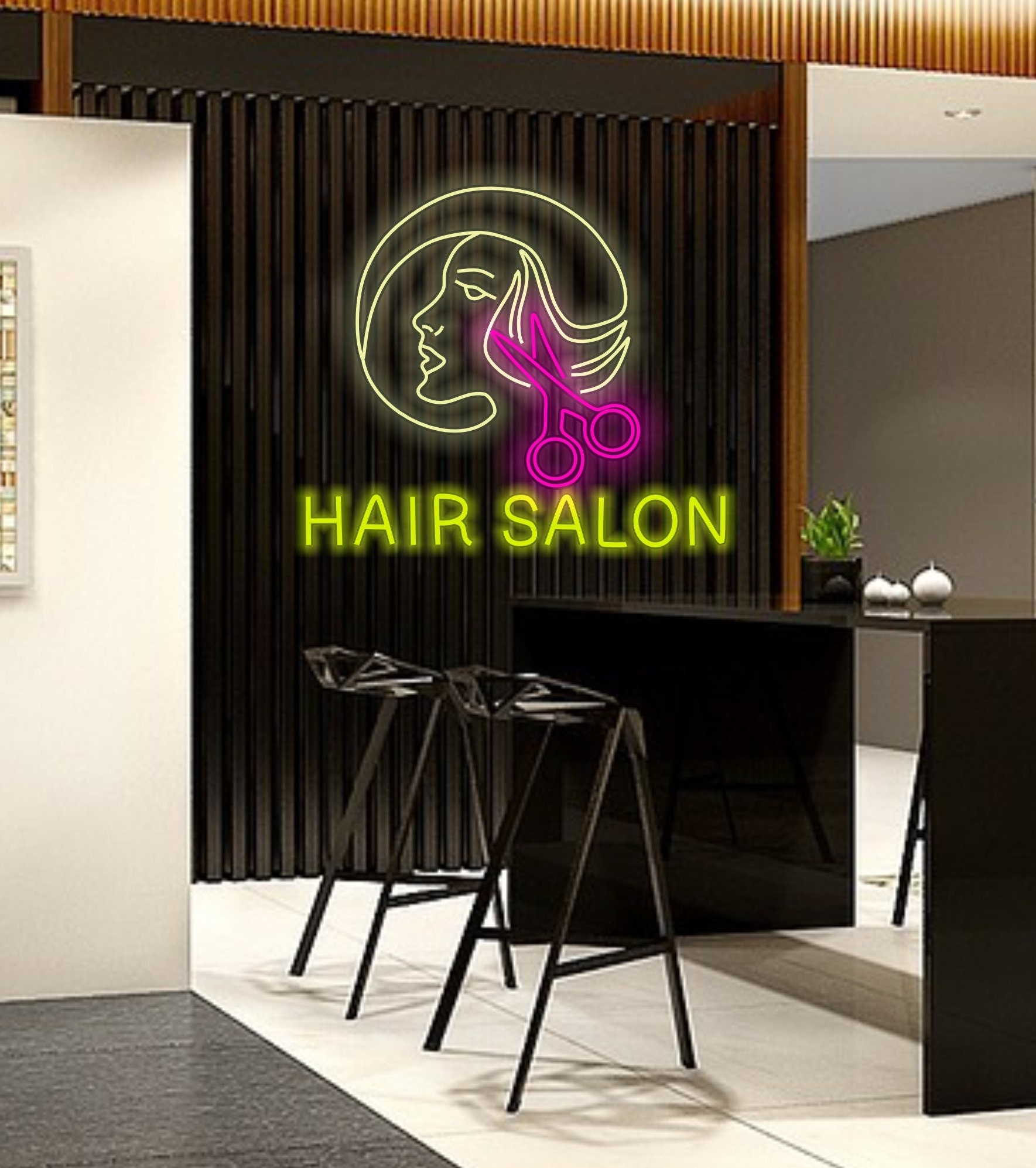 Neon Hair Salon Sign, Hair Salon Branding Neon, Stylish Hair Salon Neon Sign, Neon Hair Care Sign, Modern Hair Salon Neon Sign, Wall Sign