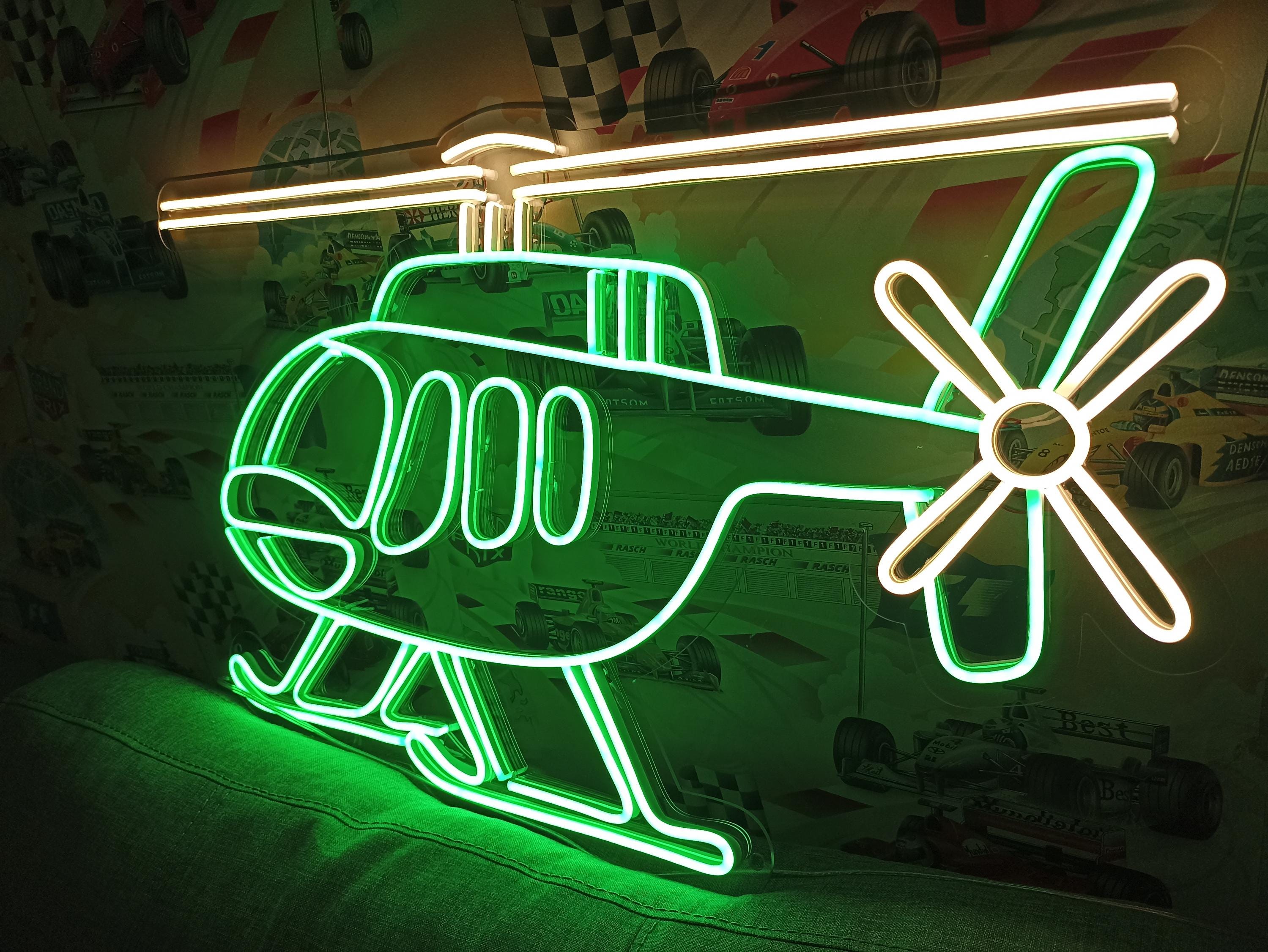 Helicopter Neon Sign, Neon Helicopter Light, Helicopter Led Sign, Helicopter Neon Light, Neon Helicopter Display, Helicopter Wall Neon