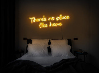 There's No Place Like Home Neon Sign, Theres No Place Like Home Sign, Home Neon Sign, Quote Neon, Neon Sign Bedroom, Home Sign Wall Decor
