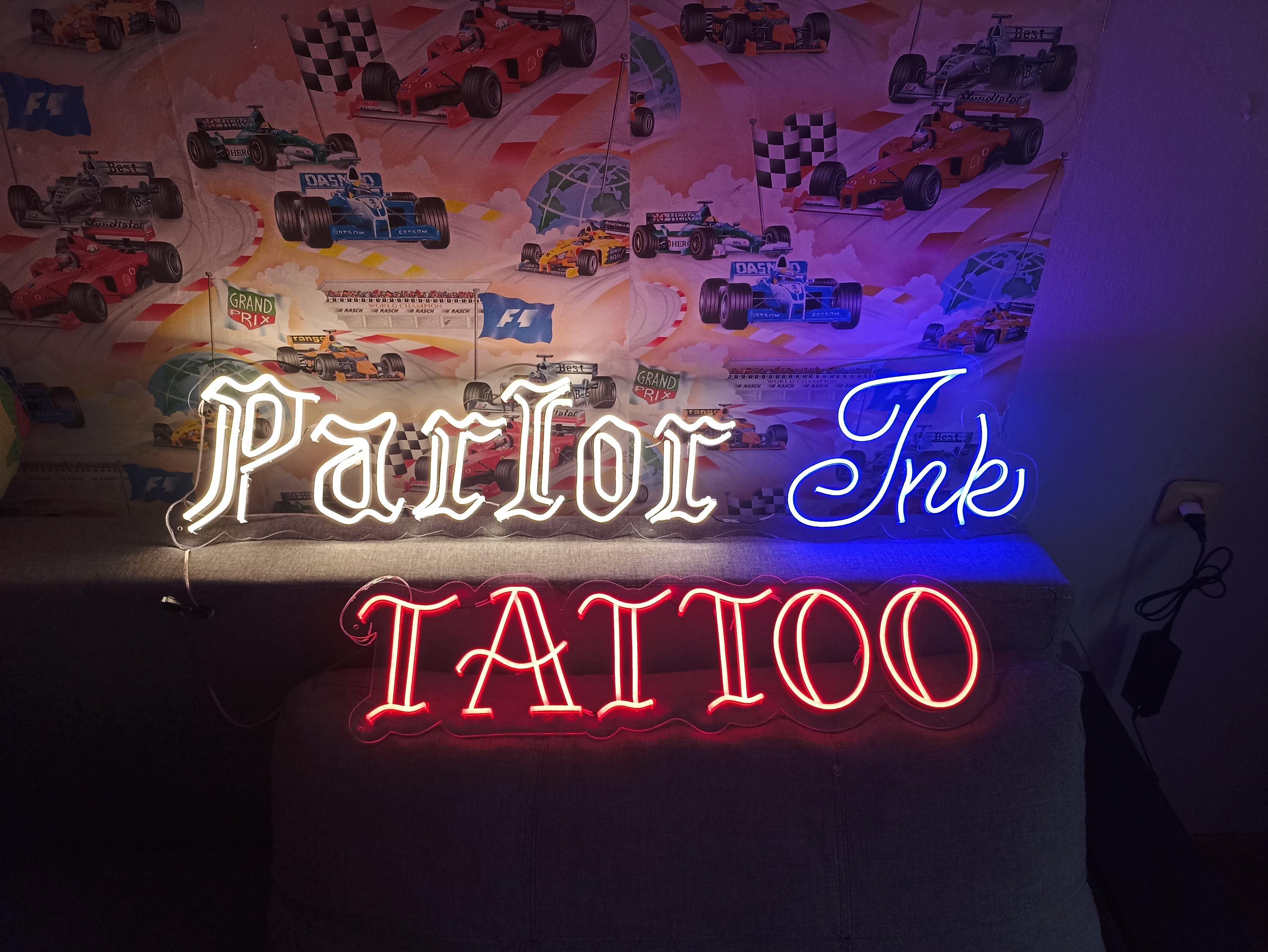 Tattoo Neon Sign, Parlor Ink Tattoo Neon Sign, Tattoo Led Sign, Tattoo Art, Best Gift, Shop Neon Sign, Neon Tattoos, Wall Neon Sign