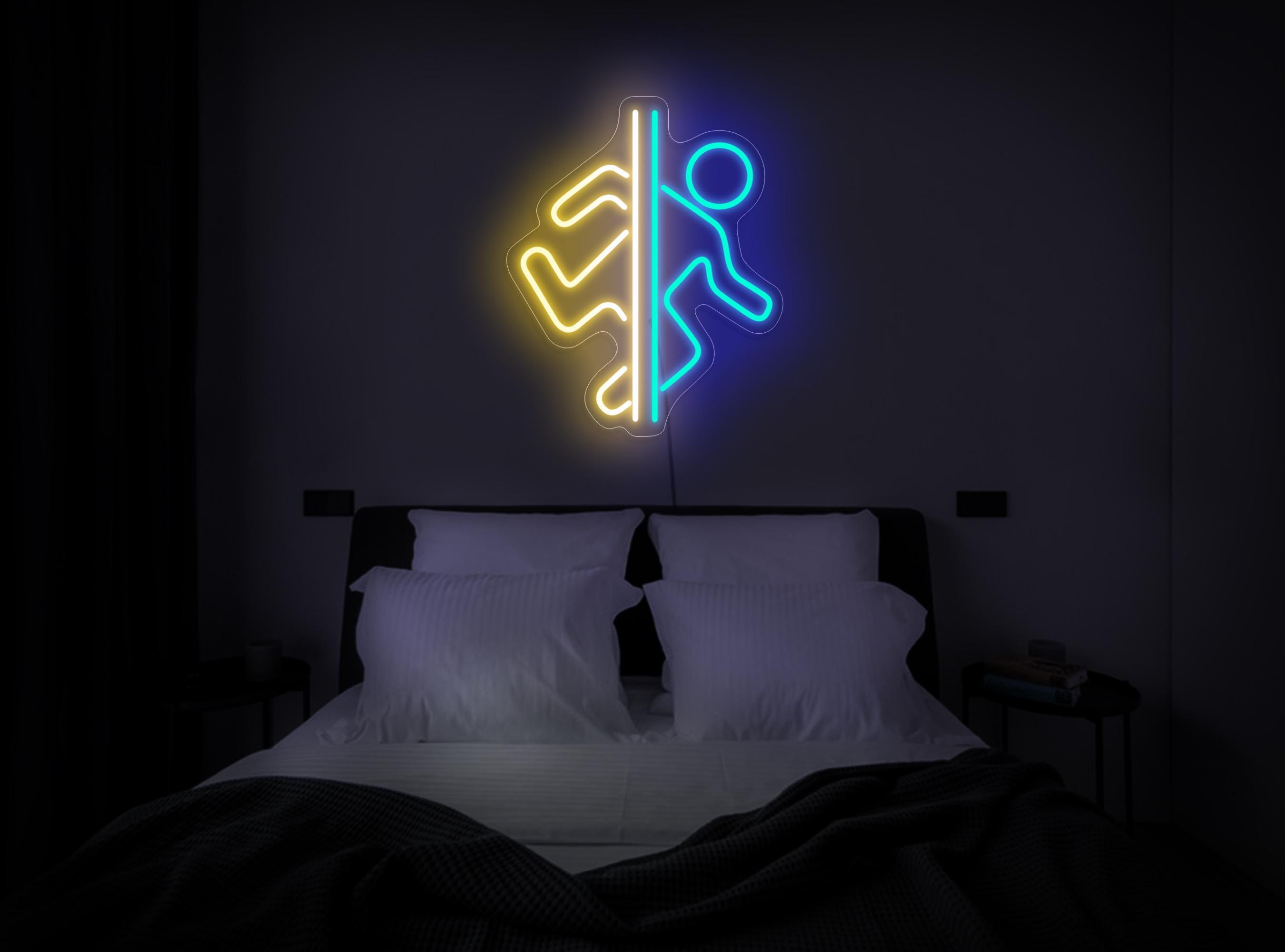 Portal Neon Sign, Gamer Neon Sign, Multicolor Neon Sign, Modern Neon Sign, Game Room Neon Sign, Portal Wall Art Decor