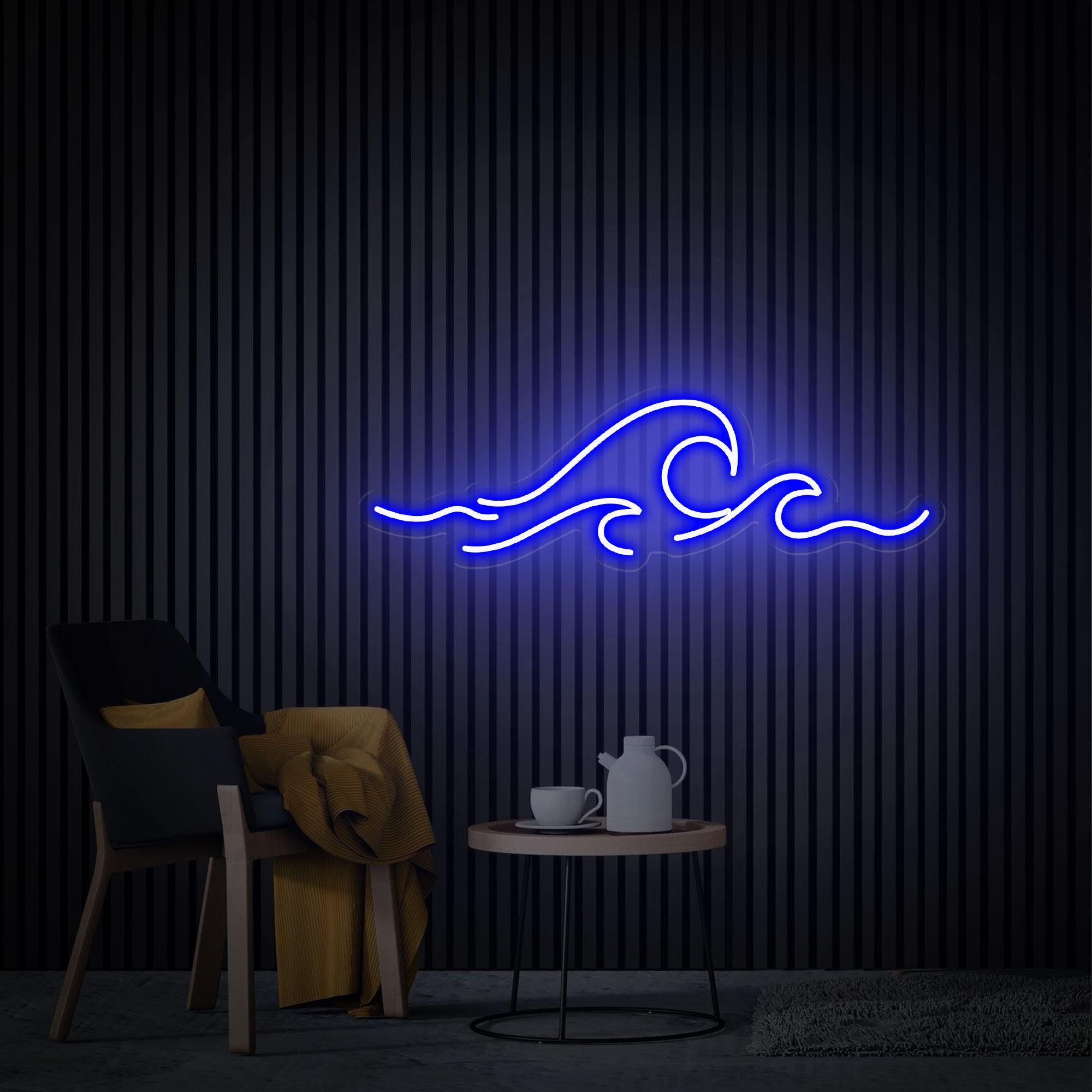 Wave Neon Sign, Ocean Neon Sign, Custom Wave LED Neon Sign, Bedroom Decor Wall Sign, Sea Led Sign, Water Neon Sign, Nature Neon Sign