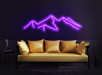 Mountain Neon Sign, Mountain Led Sign, Mountain Wall Art Neon, Neon Sign Bedroom, Neon Light Sign For Wall Decor