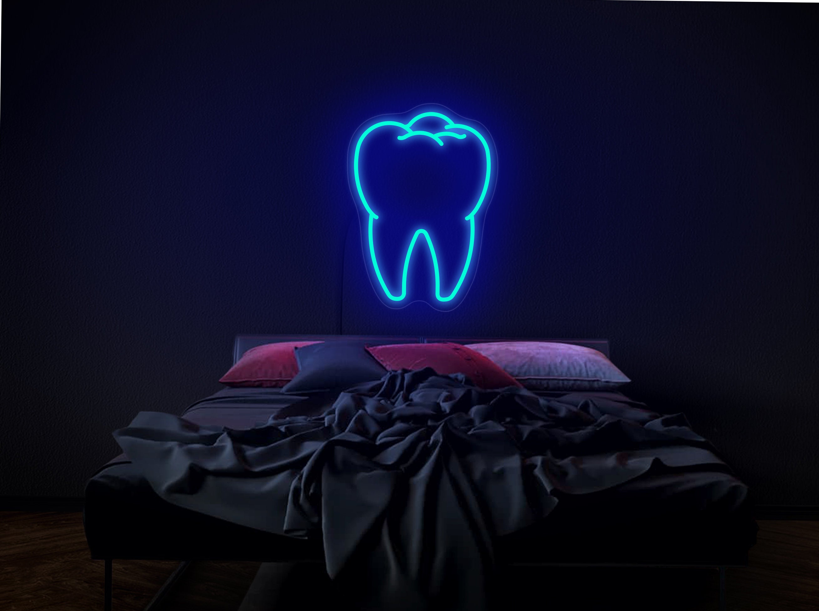 Tooth Neon Sign, Teeth Neon Sign, Tooth Light, Dentist Neon Sign, Dental Office Sign, Tooth Wall Decor, Dentist Decor, Dental Office Decor