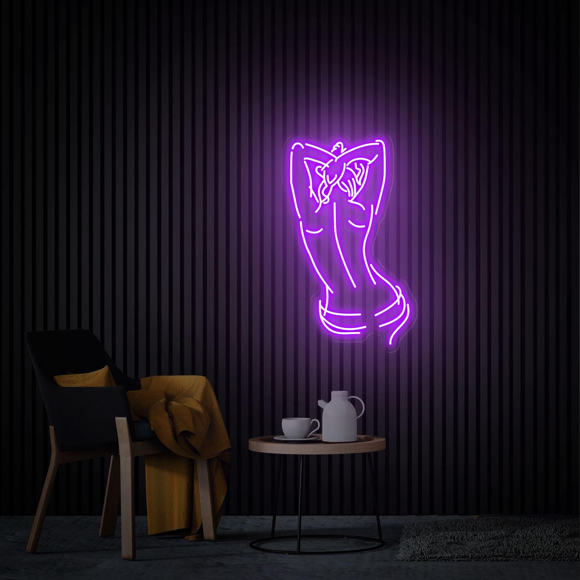 Lady Nude Back Neon Sign, Girl Neon Sign, Female Party Crazy Led Light, Custom Body Neon Sign, Woman Line Art Bedroom Neon Sign Gift for Her