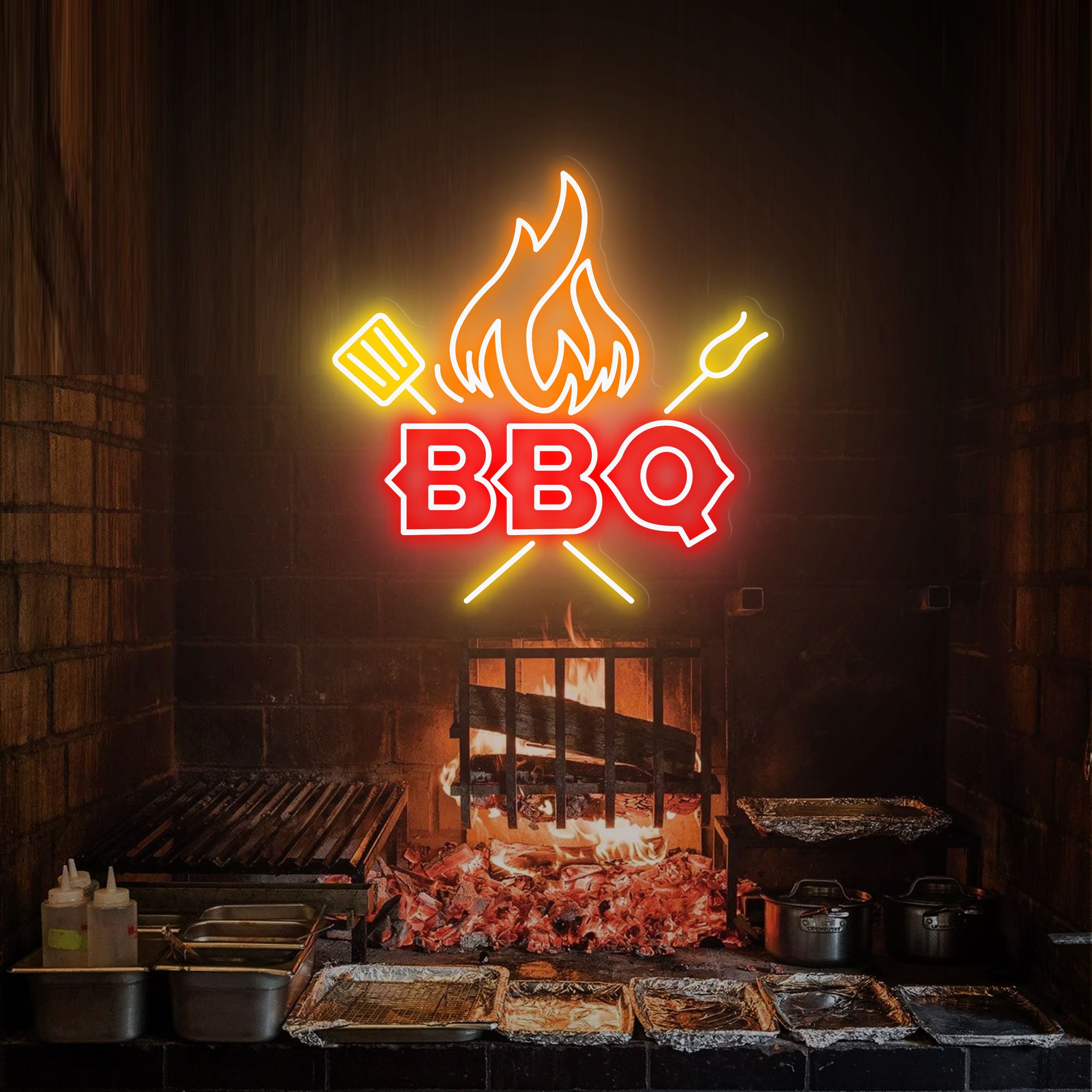 Bbq Neon Signs, Barbecue Neon Sign Lights Beer Bar Party Wall Decoration Custom Wedding Sign Led Gift Room Home Decor