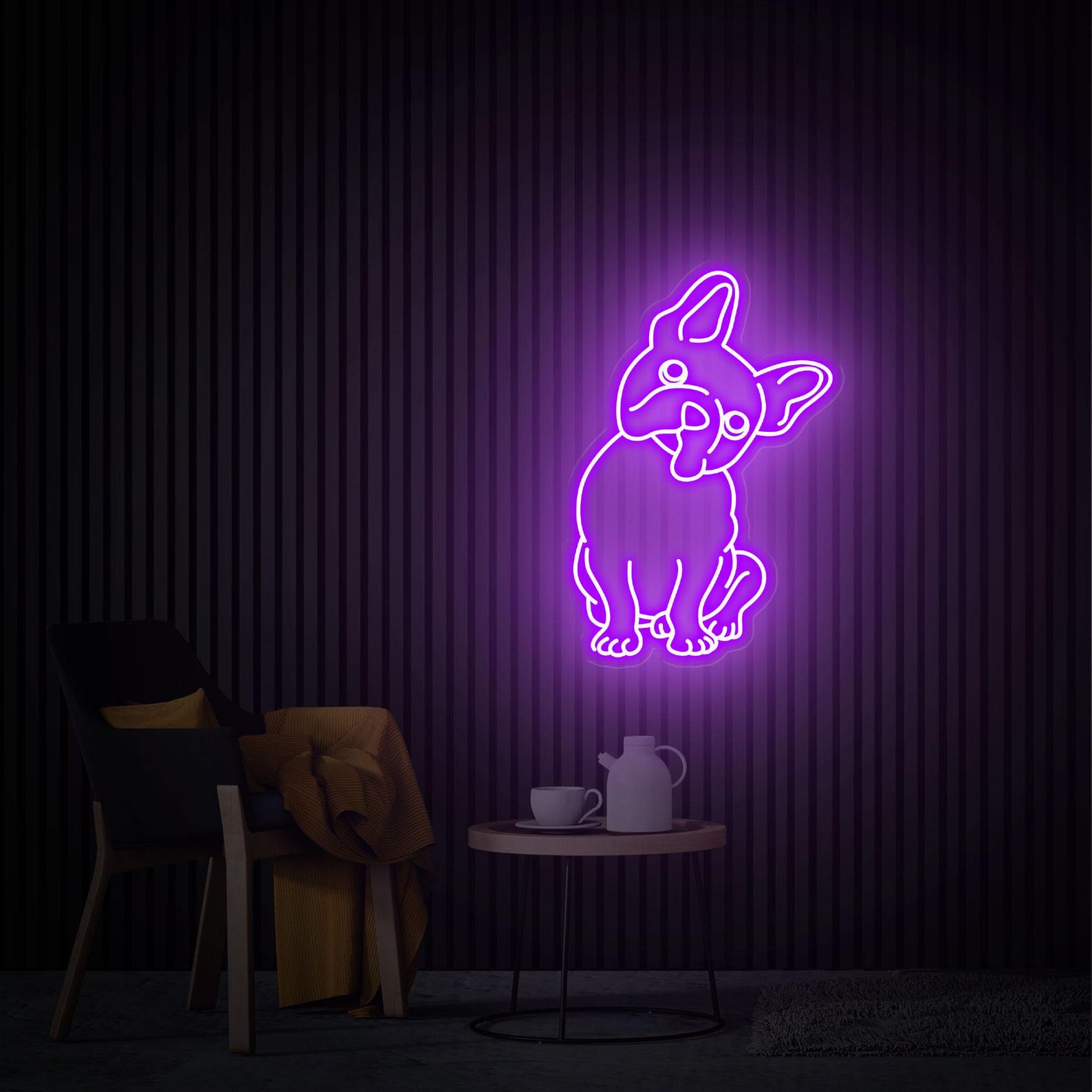 French Bulldog Neon Sign, French Bulldog Art, Custom Bulldog Neon Sign, Animal Signs Pet Wall Decor, Puppy Decor Glowing Sign Dog Lover Gift