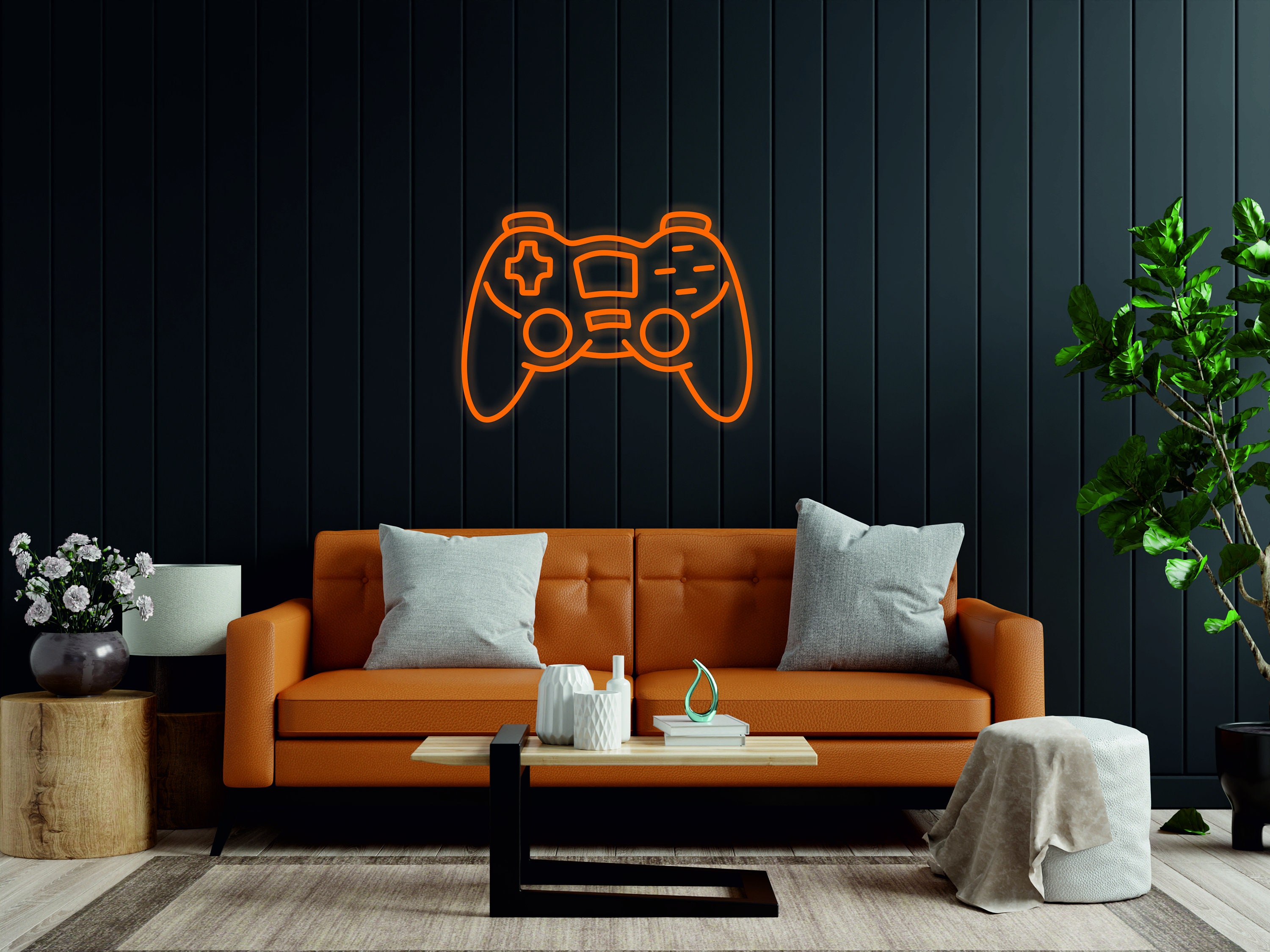 Game Controller Led Neon Sign, Game Room Decor Led Sign, Neon Lights For Gaming Table