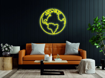 Planet Earth Neon Sign, Galaxy/Space Neon Signs Decor