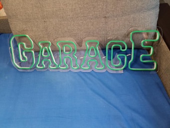 Garage Neon Sign, Garage Wall Decor, Neon Sign With Garage Text, Garage-Themed Neon Sign, Personalized Garage Neon Sign, Neon Garage Sign