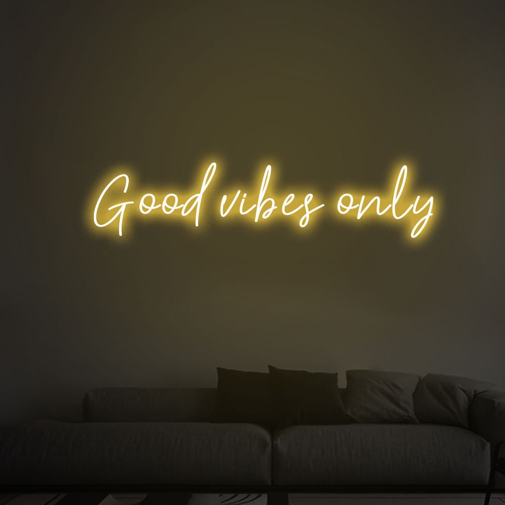 Good Vibes Only Neon Sign , Custom Neon Light | Wedding Neon Sign | Wedding Neon Lights | Wall Decor Neon Signs