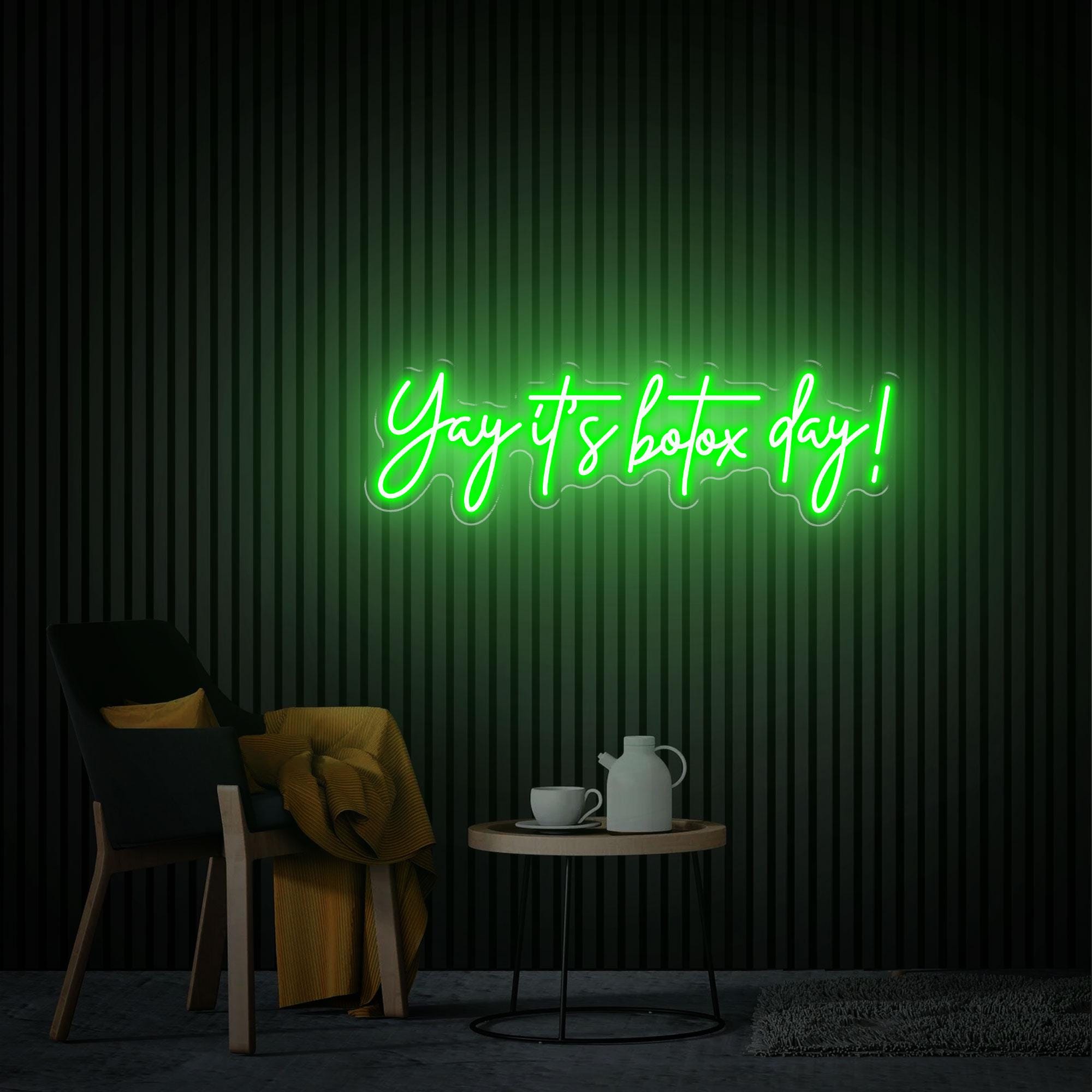 Yay It's Botox Day Neon Sign, Custom Botox Neon Wall Art, Beauty Salon Decor, Botox Led Light Sign, Custom Logo Sign, New Store Welcom Sign