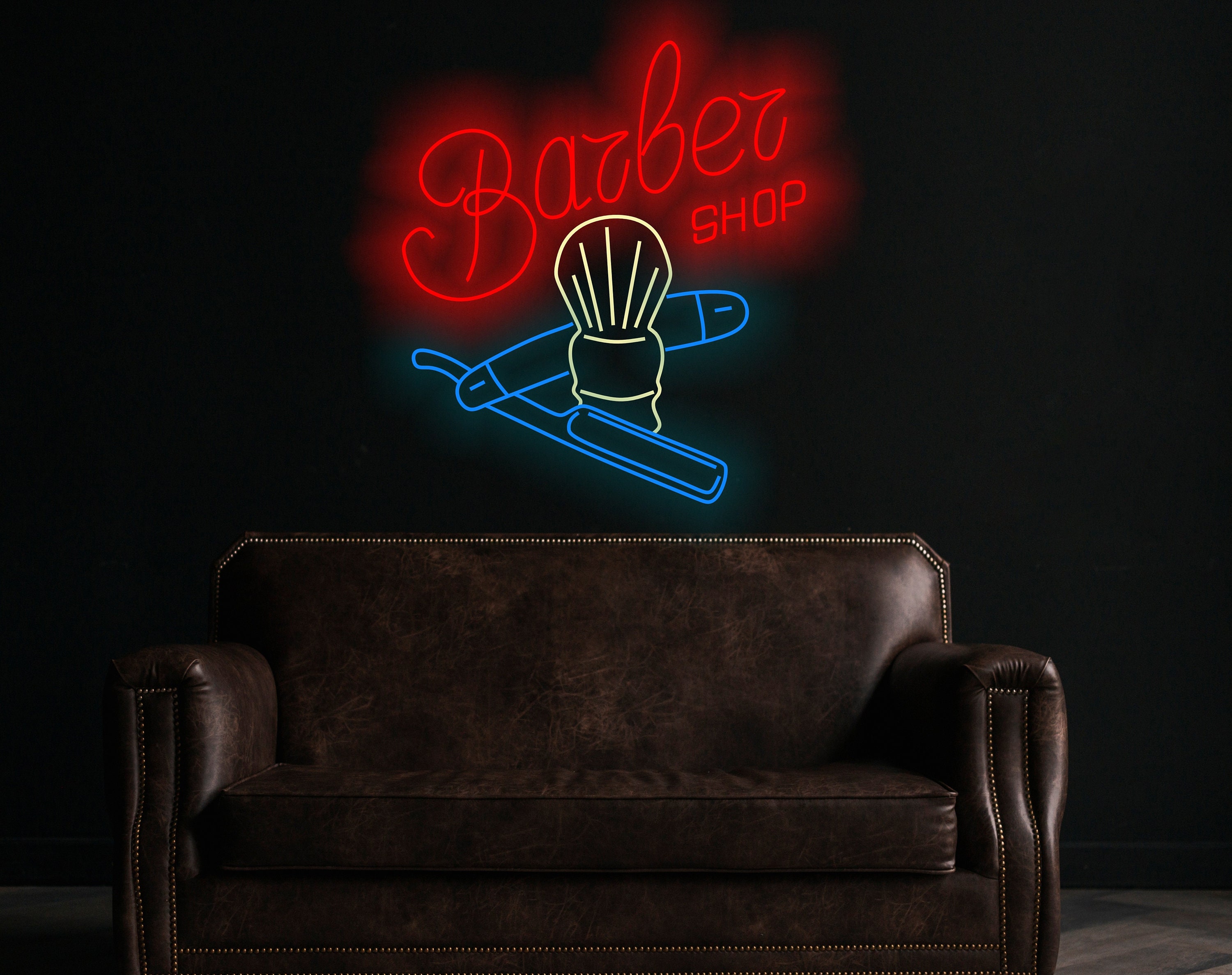Barber Shop Neon Sign, Led Barber Sign, Personalized Barber Sign, Vintage Barber Shop Sign, Modern Barber Shop Sign, Neon Hair Salon Sign