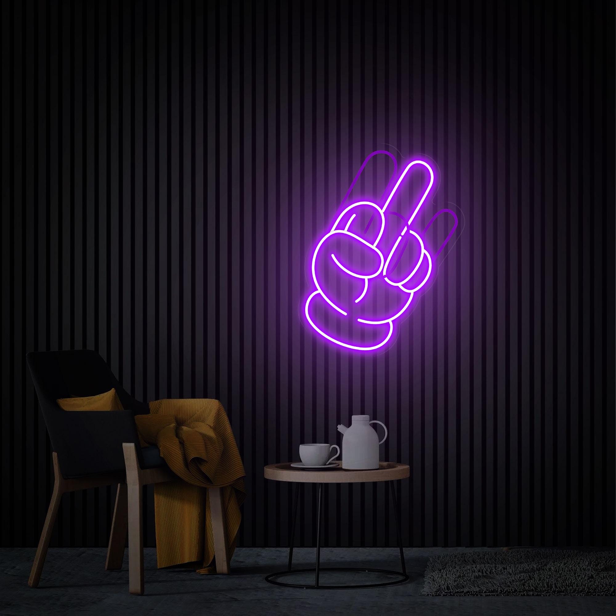 Hand Neon Sign, Hand Gesture Led Light, Rock on Hand Neon Sign, Gift for Boys, Custom Neon Sign, Home Bedroom Decor Christmas Gifts