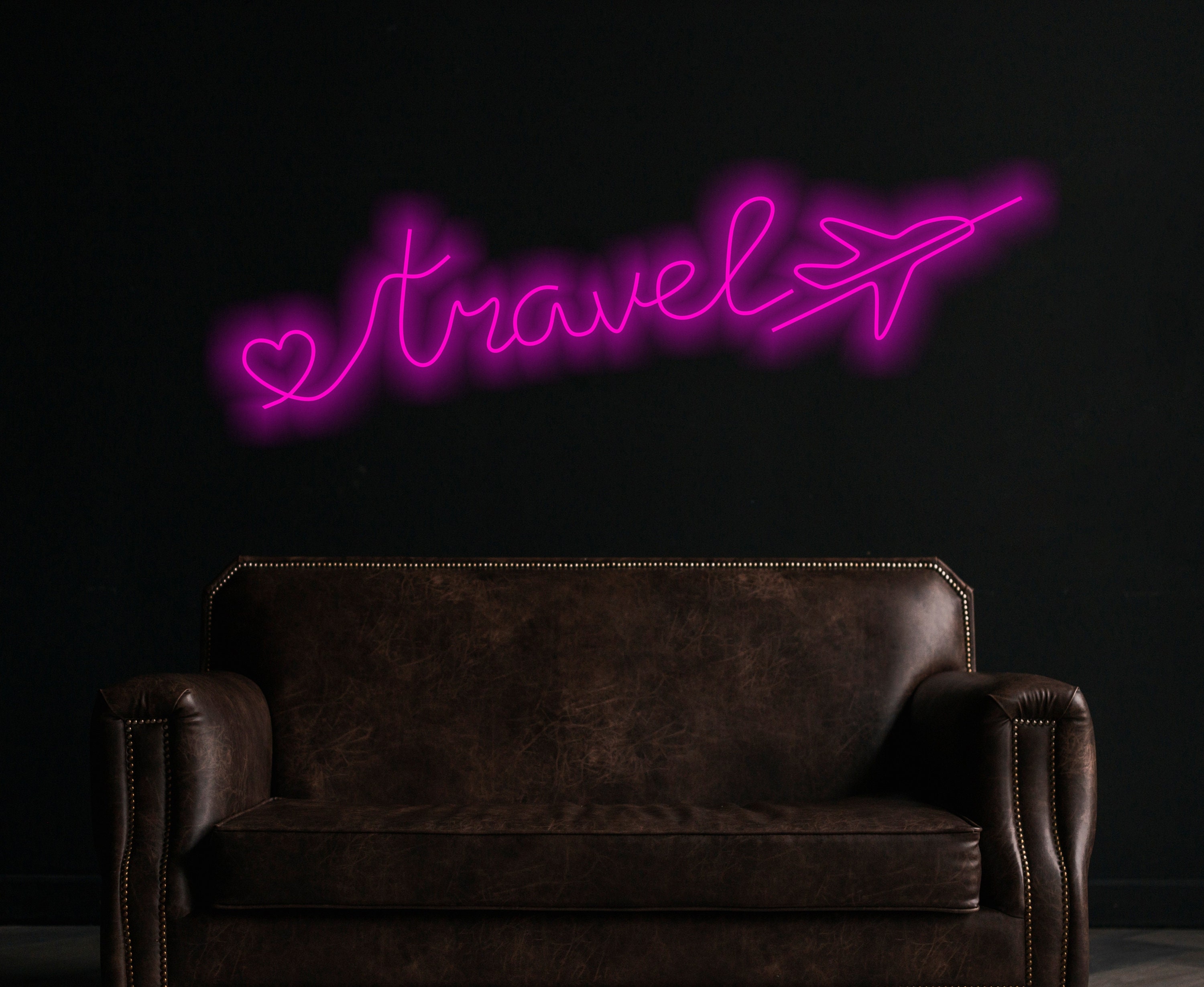 Travel Wire Word neon Sign | Travel Wall Art neon sign | Handmade Travel neon sign Word Sign | Traveler Gift | Plane Wall Decor