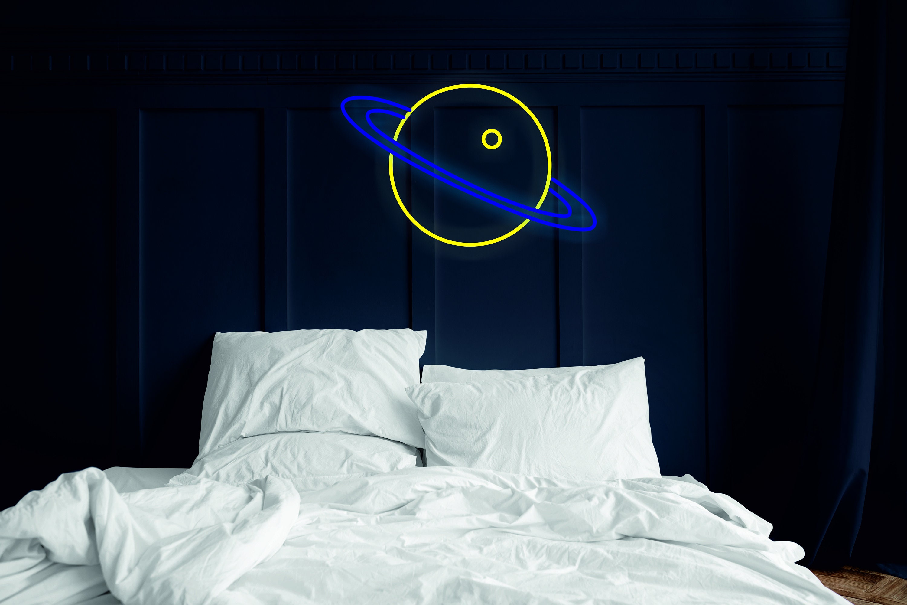 Planet Neon Led Night Light Lamp, Planet Kids Room, Led Signs For Room, Kids Neon Bedroom