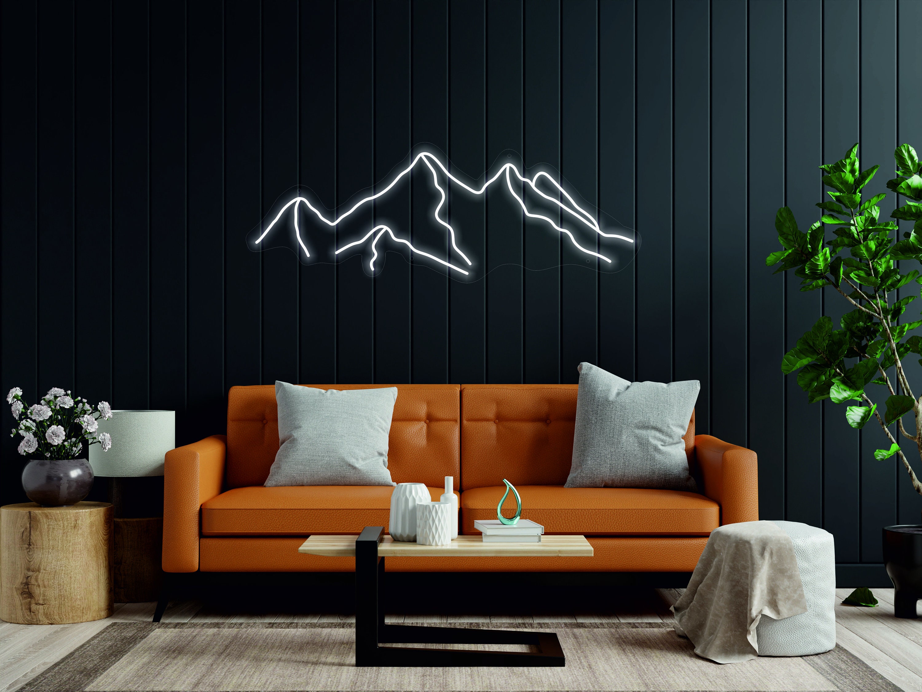 Mountains Neon Sign, Wall Decor Montains Led Light, Natural Neon Sign