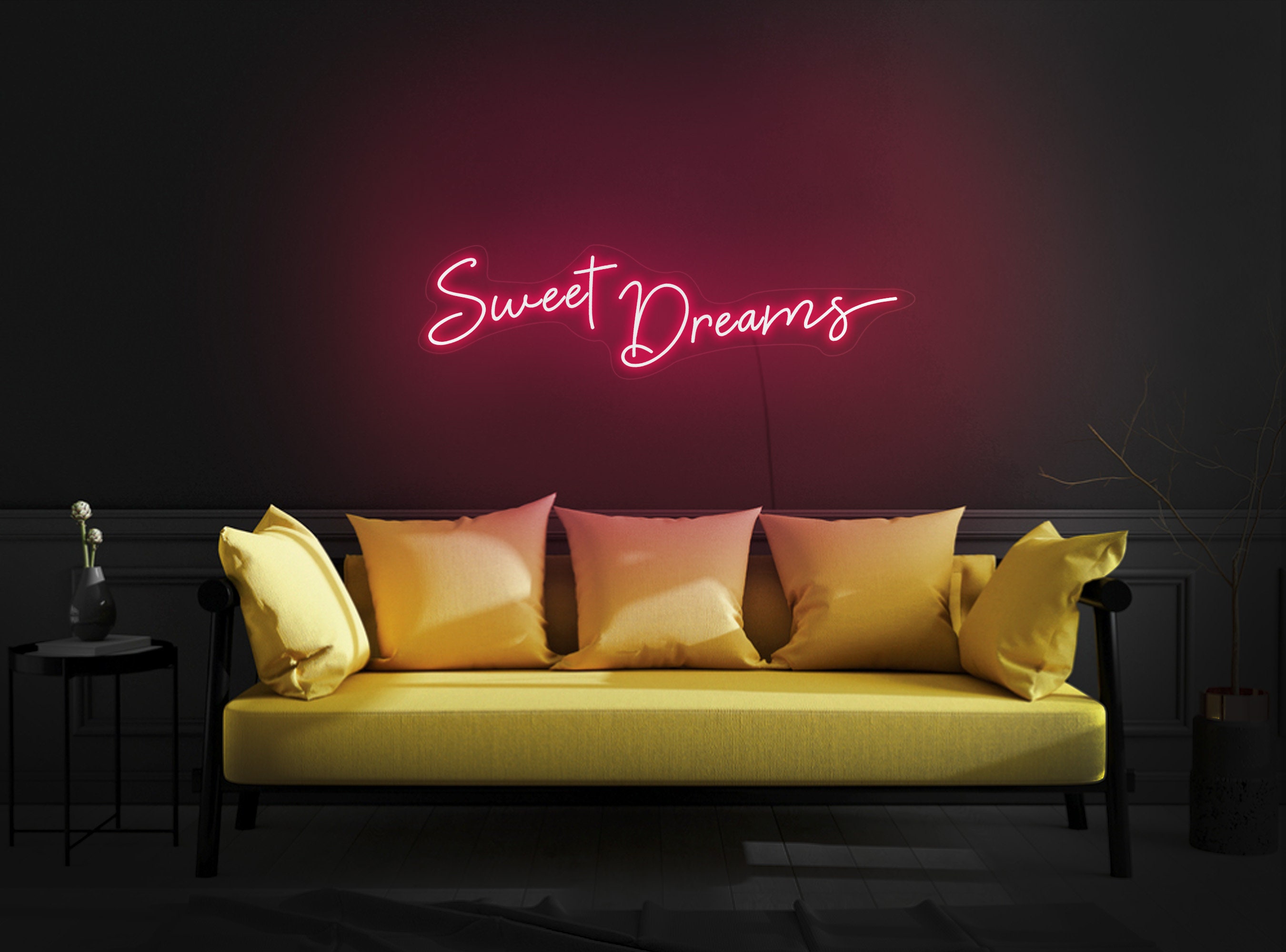Sweet Dreams Neon Sign, Sweet Dreams Neon Light, Neon Light Sign For Wall, Quote Neon Sign