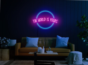 The World is Yours Neon Sign, Retro Neon Sign, The World is Yours Led Neon, World Neon Sign, Globe Neon Sign, The World is Yours Wall Art