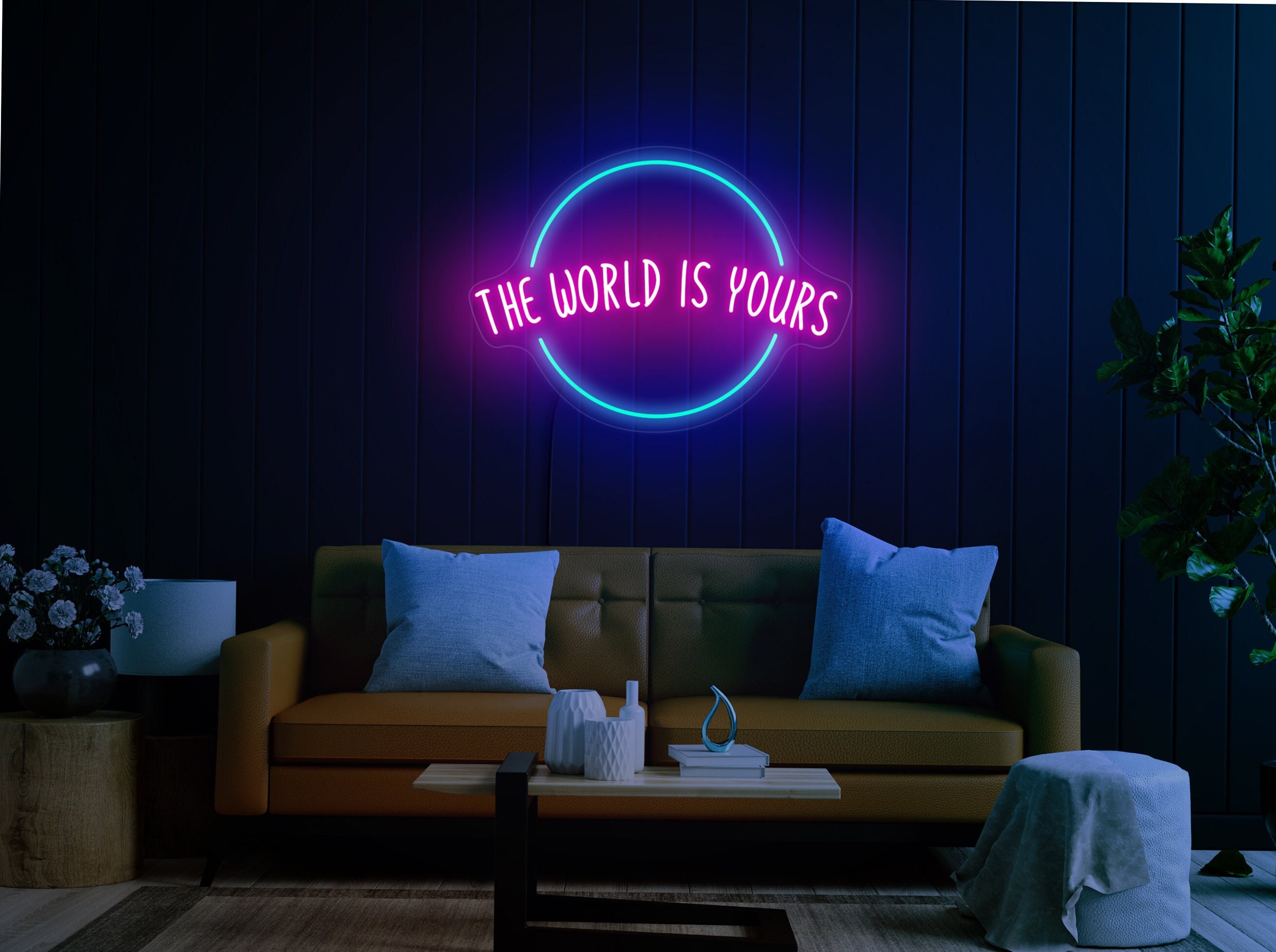 The World is Yours Neon Sign, Retro Neon Sign, The World is Yours Led Neon, World Neon Sign, Globe Neon Sign, The World is Yours Wall Art