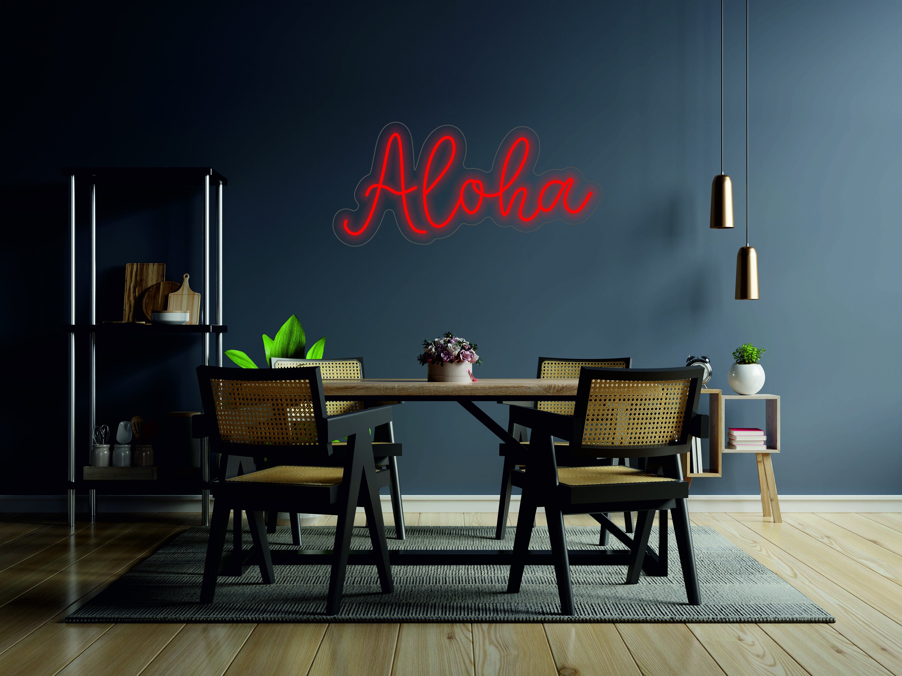 Aloha - Led Neon Sign, Hawaiian Wall Lamp, Hawai Neon Sign, Aloha Neon Sign