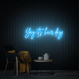 Yay It's Hair Day Neon Sign, Hair Salon Neon Art, Beauty Salon Decor, Barber Shop Wall Decor, Custom Neon Sign, Hair Studio Light Sign