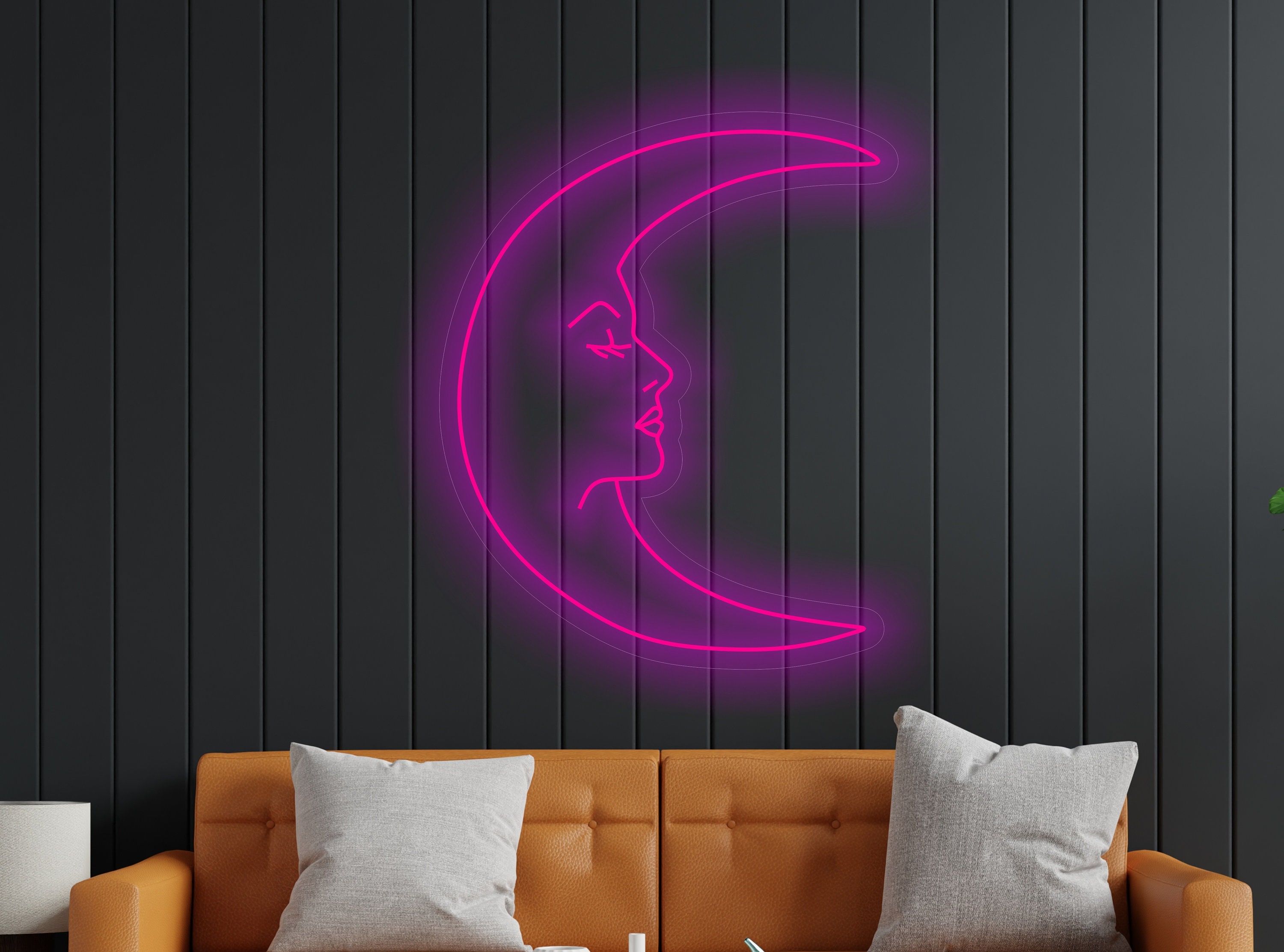Moon NeoN Shape Light, Lunar Crescent Neon Sign, Crescent Moon Glow Sign, Celestial Crescent Moon Neon, Mom Moon Light, Moon Woman Neon Sign