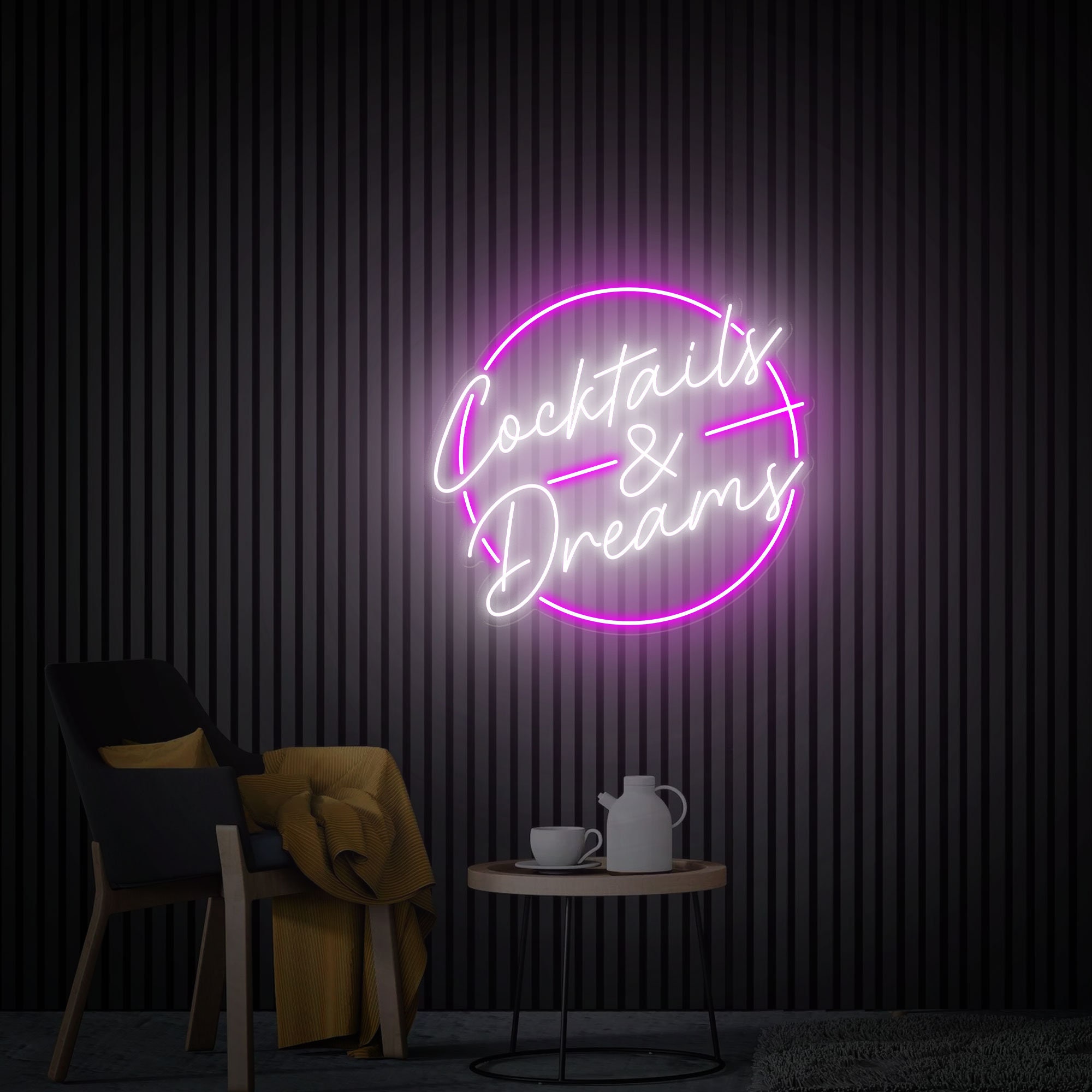 Cocktails and Dreams Neon Sign, Cocktails Bar Wall Decor Art, Cocktails Bar Led Sign, Home Bar Decor, Custom Neon Sign Bar