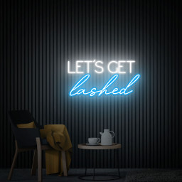 Let's Get Lashed Neon Sign, Beauty Salon Decor, Custom Neon Sign, Lash Studio Wall Decor, Custom Business Logo Sign, Lash Welcome Led Sign