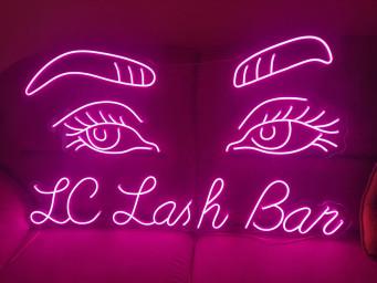 Neon Eyelashes Neon Sign, Home Decor Neon Sign, Neon Eyes LED Signs, Neon For Beauty Salon