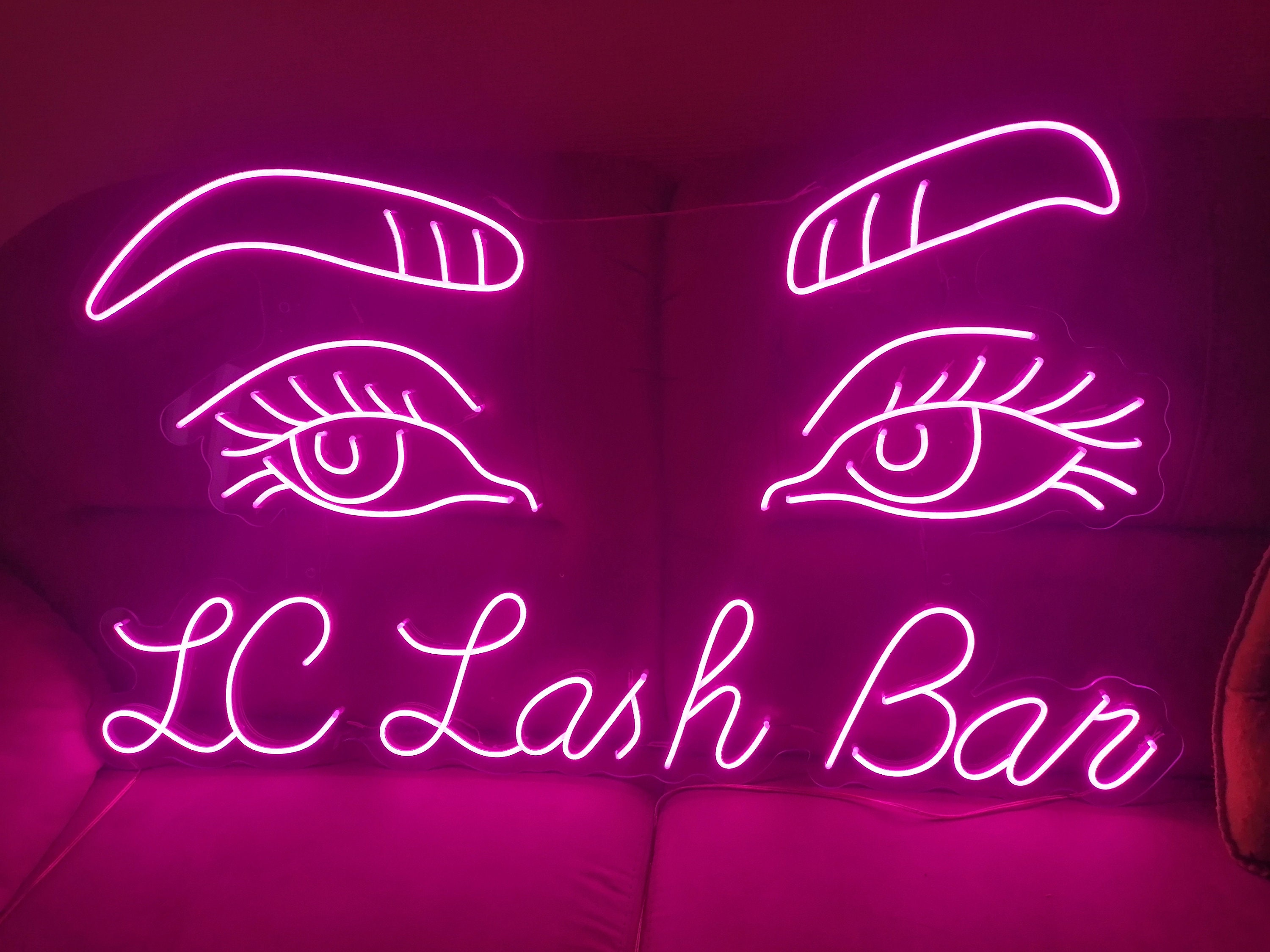 Neon Eyelashes Neon Sign, Home Decor Neon Sign, Neon Eyes LED Signs, Neon For Beauty Salon
