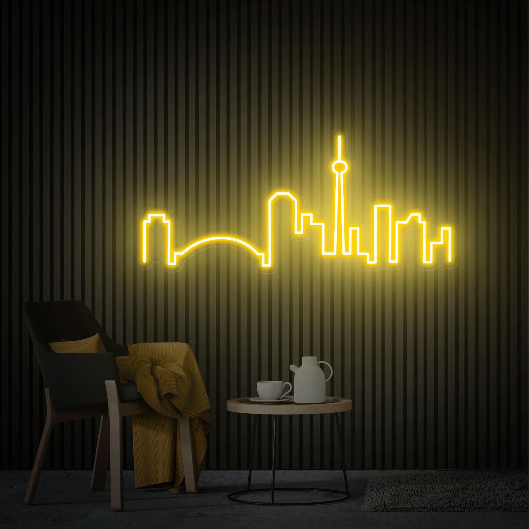 Toronto Neon Sign, Toronto Skyline Led Sign, Custom City Skyline Neon Sign, Building Neon Home Wall Decor, Personalized Christmas Gift