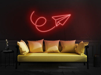 Paper Airplane Neon Sign, Paper Plane Led Sign, Airplane Neon Sign, Paper Airplane Sign, Paper Airplane Wall Art, Paper Airplane Decor