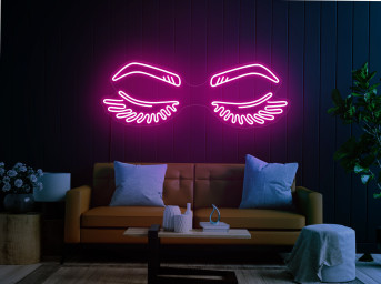 Eyelashes Neon Sign, Lashes Neon Sign, Lashes Led Light, Lashes Led Sign, Beauty Salon Neon Sign, Lashes Wall Art, Eyelashes Wall Decor