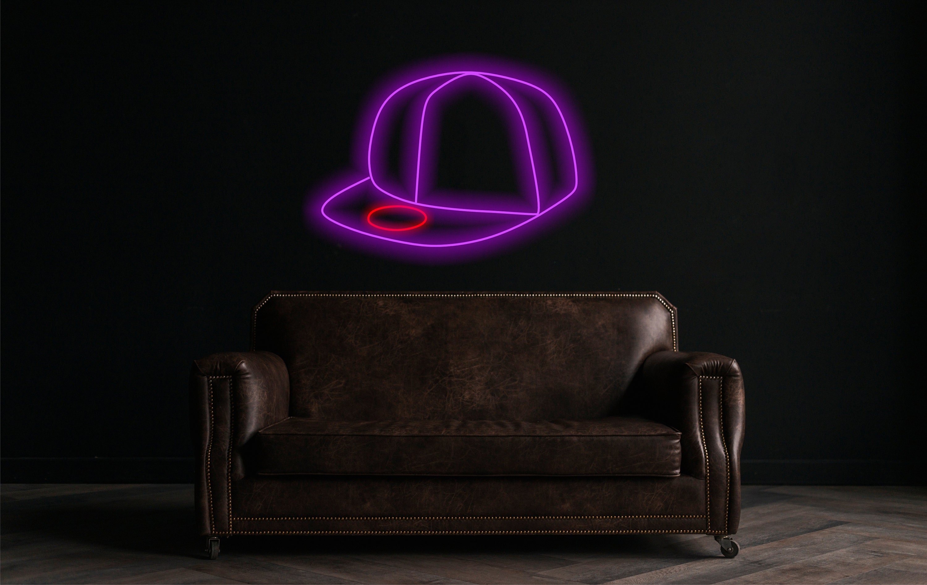 Baseball Cap Neon Sign, Neon Sign In The Shape Of A Hat, Baseball Hat Neon Light, Custom Baseball Cap Neon, Neon Sign For Hat Lover