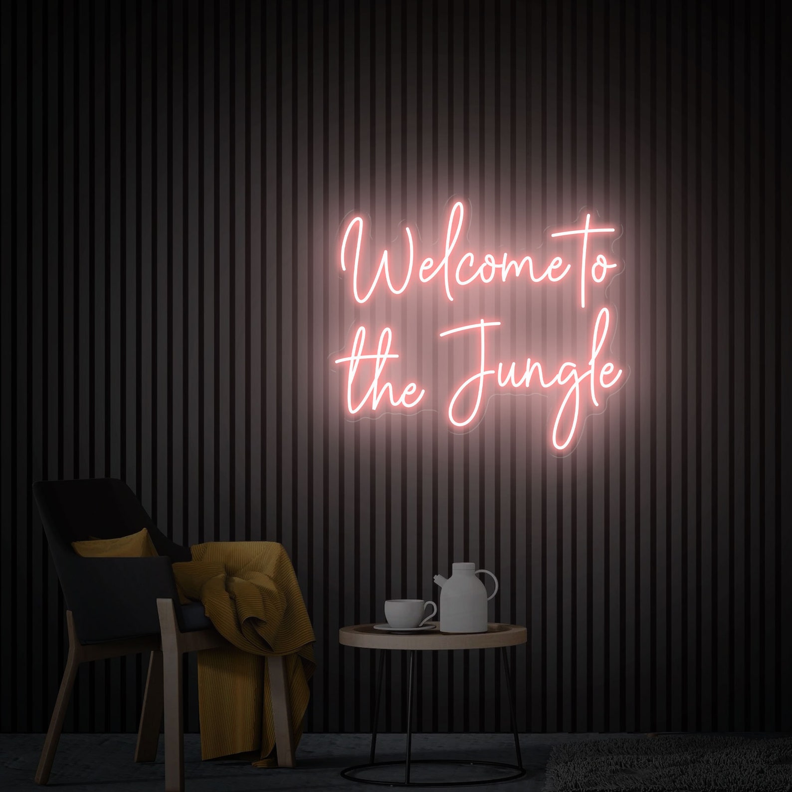 Welcome To The Jungle Neon Sign Custom Led Sign Room Wall Art Man Cave Neon Home Decor Bar Neon Sign Birthday Personalized Gift