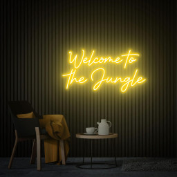 Welcome To The Jungle Neon Sign, Custom Neon Sign Led Light Home Office Wall Decor, Party Room Decor Neon Art Welcome Sign, Neon Bar Sign