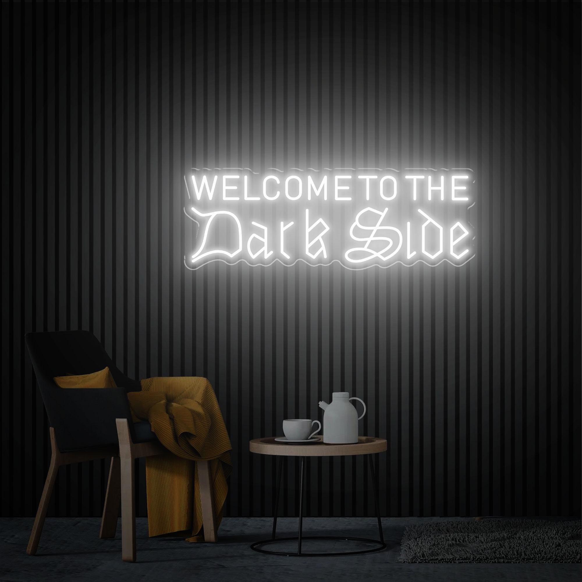 Welcome to the Dark Side Neon Sign, Gaming Room Decor, Man Cave Bedroom Wall Decor, Personalised Gifts